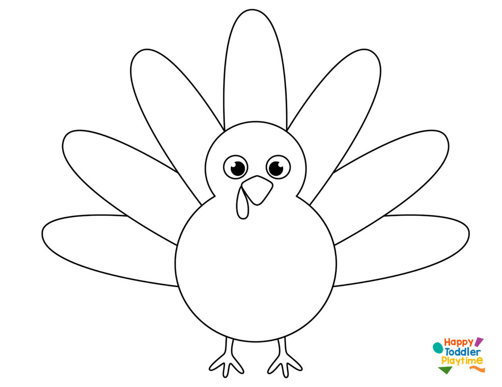 Salt Painted Turkey Craft With Free Turkey Template - Happy within Outline Of A Turkey Printable