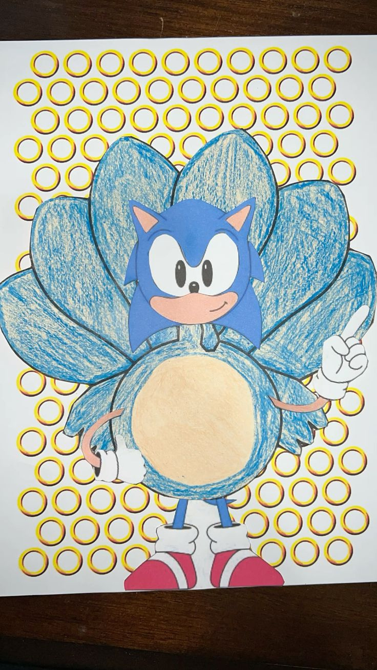 Sonic The Hedgehog Turkey In Disguise inside Sonic Turkey Disguise Printable
