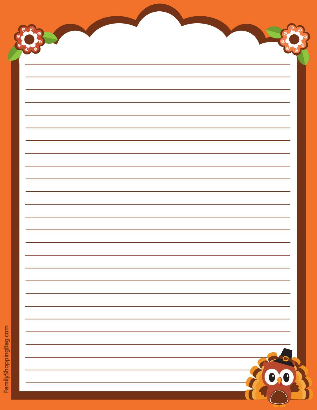 Stationery Thanksgiving - Worksheets Library with regard to Thanksgiving Stationery Free Printable