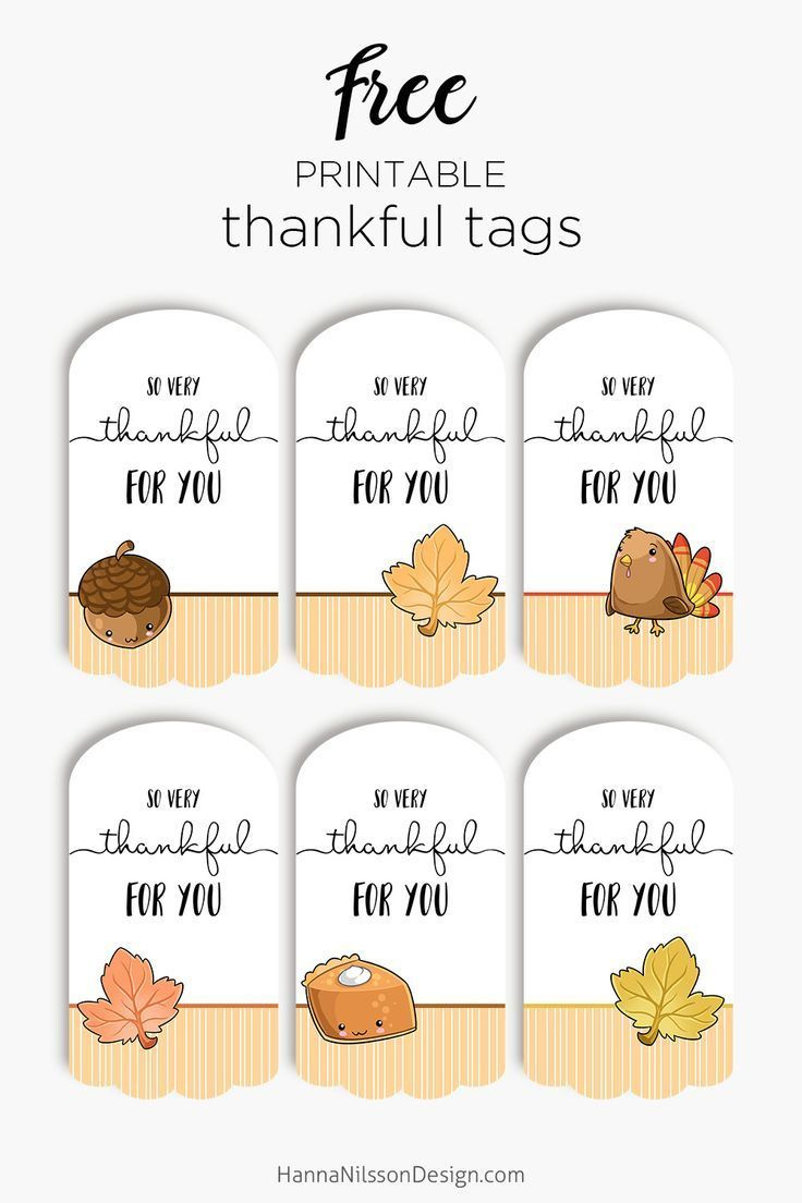 Thankful For You Tags| Free Printable Tags For Thanksgiving Gifts for Thanksgiving Tags Printable Free