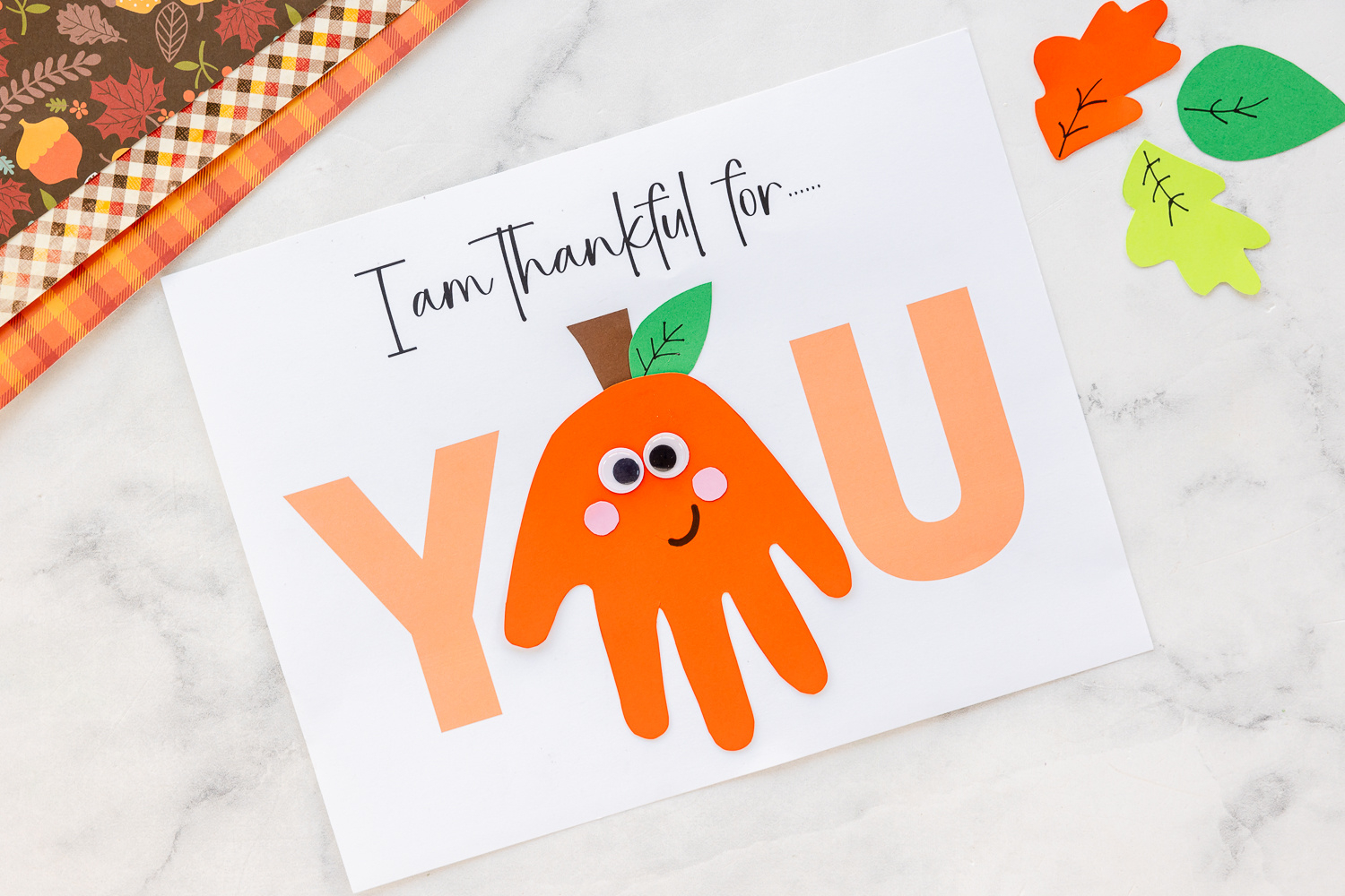 Thankful Handprint Pumpkin Printable.mp4 with regard to I Am Thankful For Finger Paint Printable