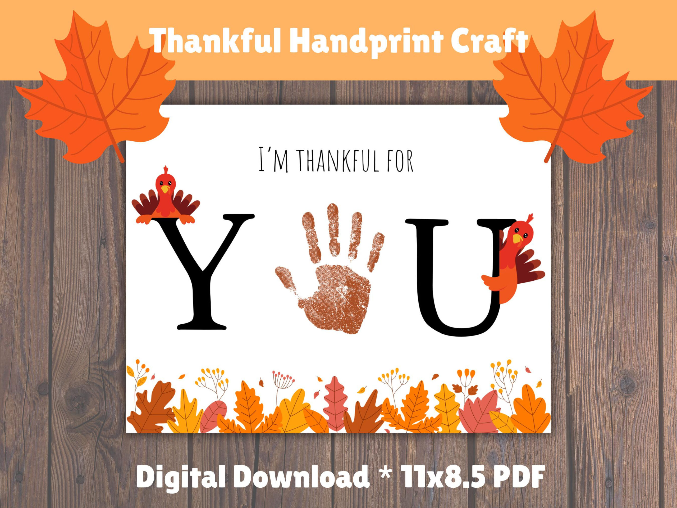 Thankful Handprints - Etsy intended for I Am Thankful For Placemat Printable Handprint