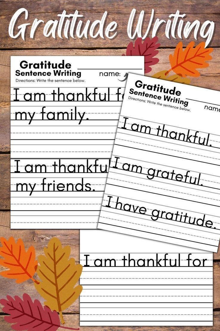 Thankful Sentences For A Gratitude Journal Handwriting Teacher inside Printable Lined Paper I Am Thankful