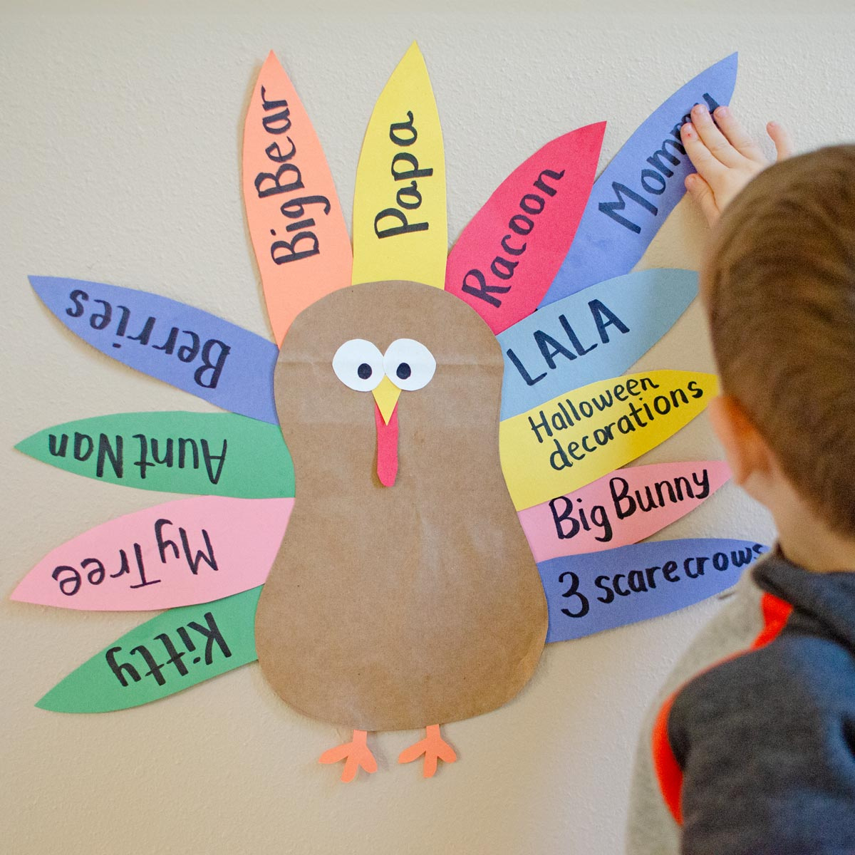 Thankful Turkey Craft - Busy Toddler with regard to Printable Thankful Turkey Craft
