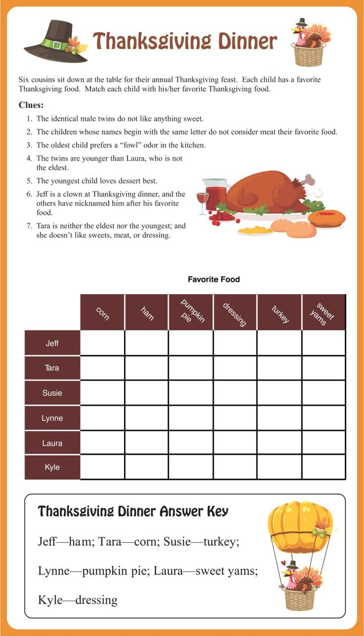 Thanksgiving Brain Teasers - 14 Free Pdf Printables | Printablee with Thanksgiving Brain Teasers Printable