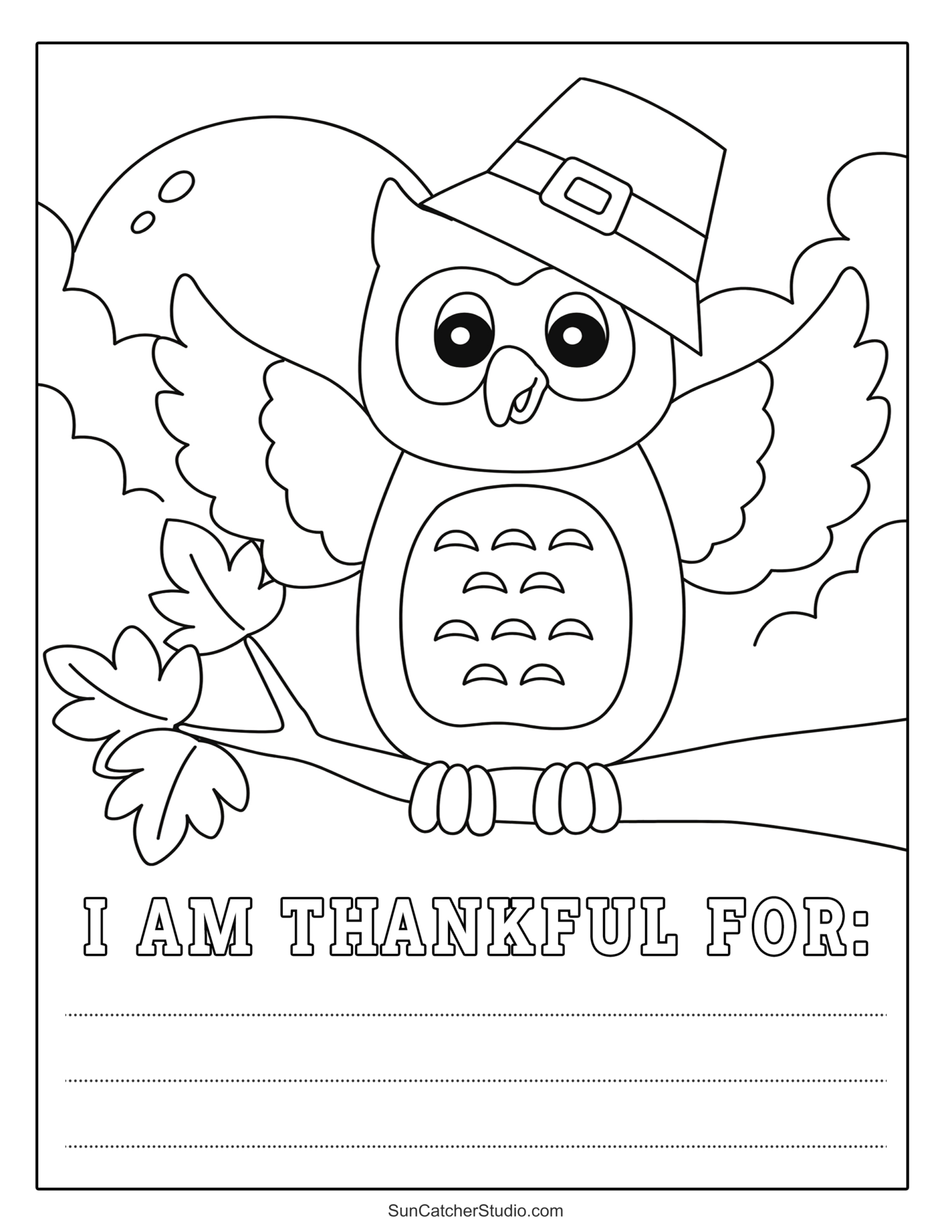Thanksgiving Coloring Pages And Coloring Sheets – Free Printables in Thanksgiving Printable Coloring Pages What I am Thankful For