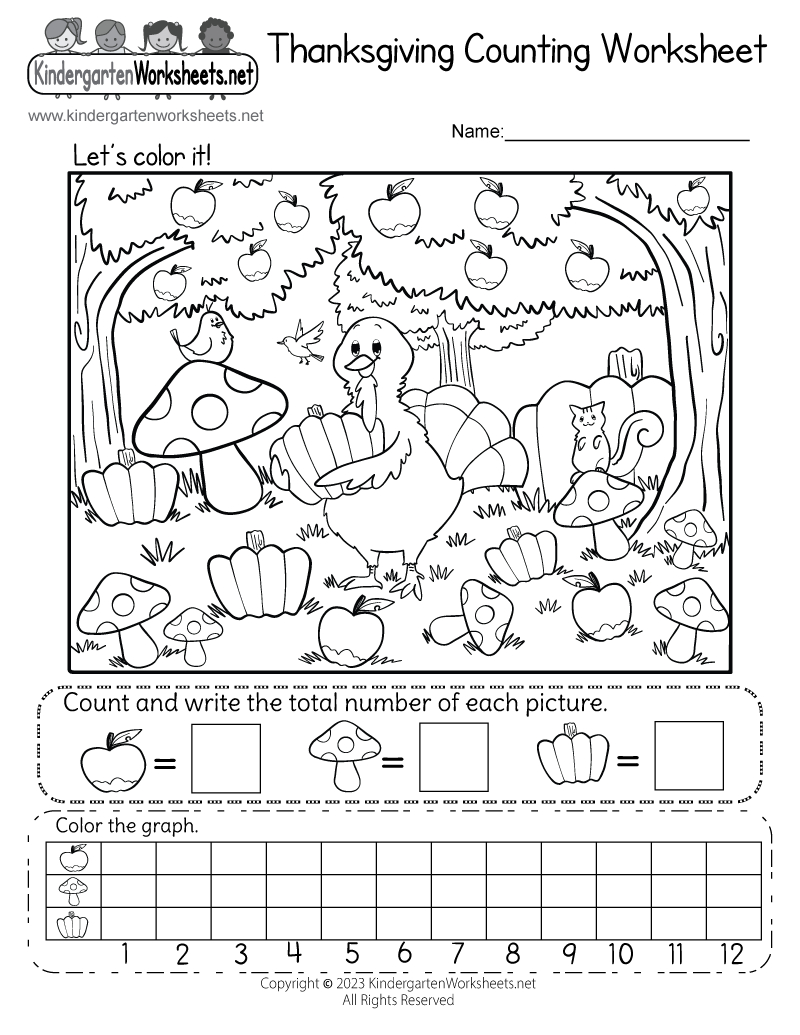 Thanksgiving Counting Worksheet - Free Printable, Digital, &amp;amp; Pdf for Thanksgiving Worksheets Free Printables