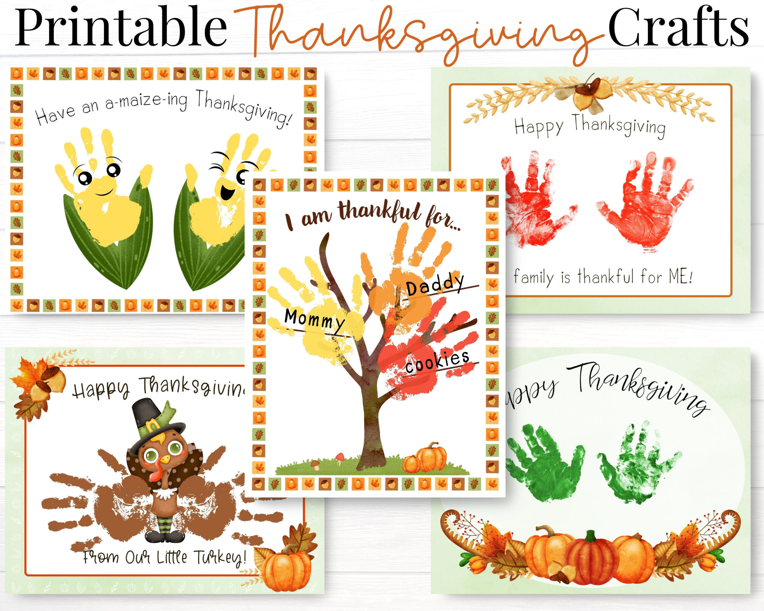 Thanksgiving Crafts For Kids, Printable Handprint Art Activities throughout Thanksgiving Art Preschool Printable