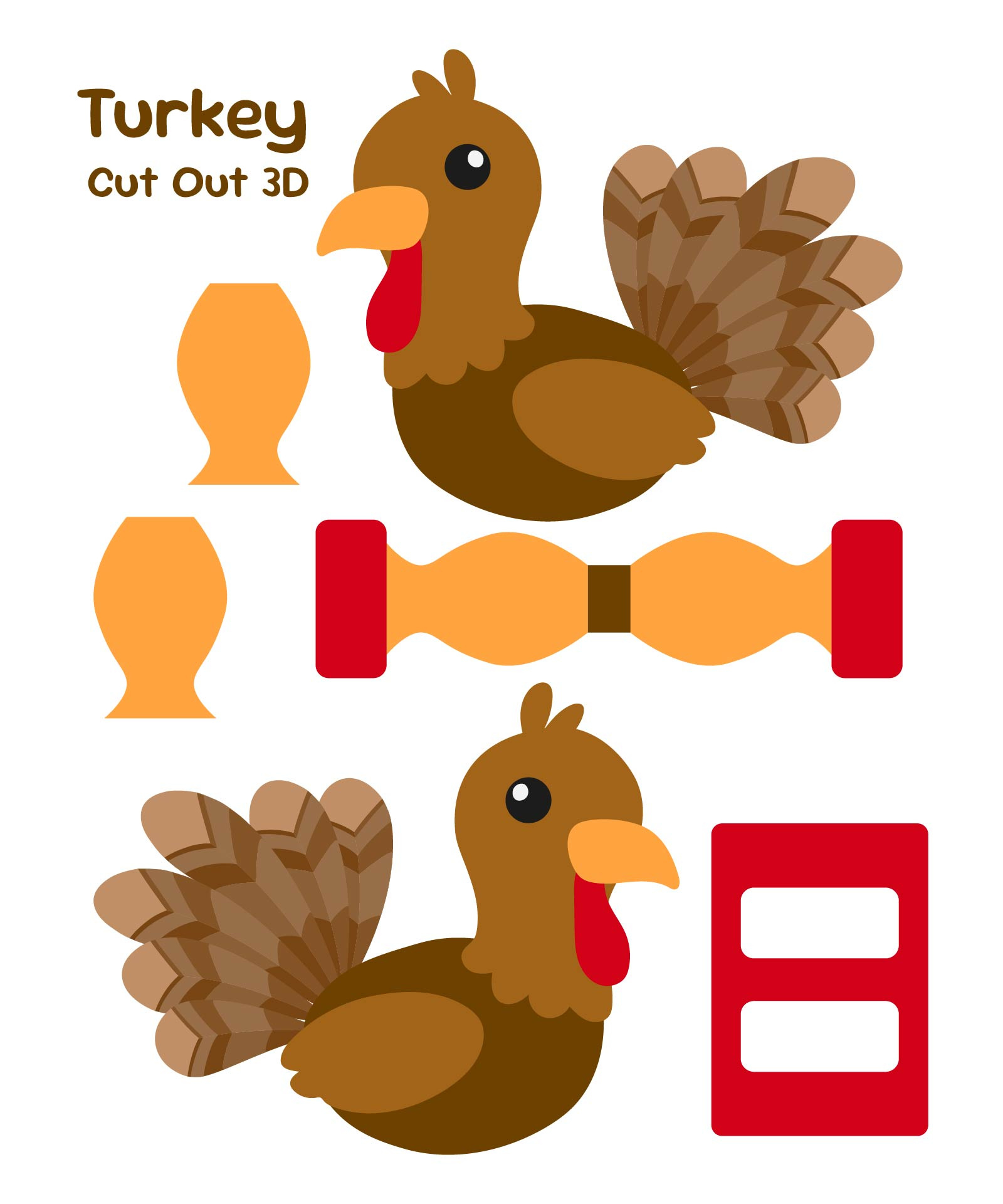 Thanksgiving Cut Out Printable - Printable Party Favors regarding Thanksgiving Cutouts Printable Free