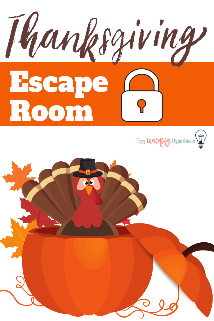 Thanksgiving Escape Room – The Learning Hypothesis inside Thanksgiving Escape Room Free Printable