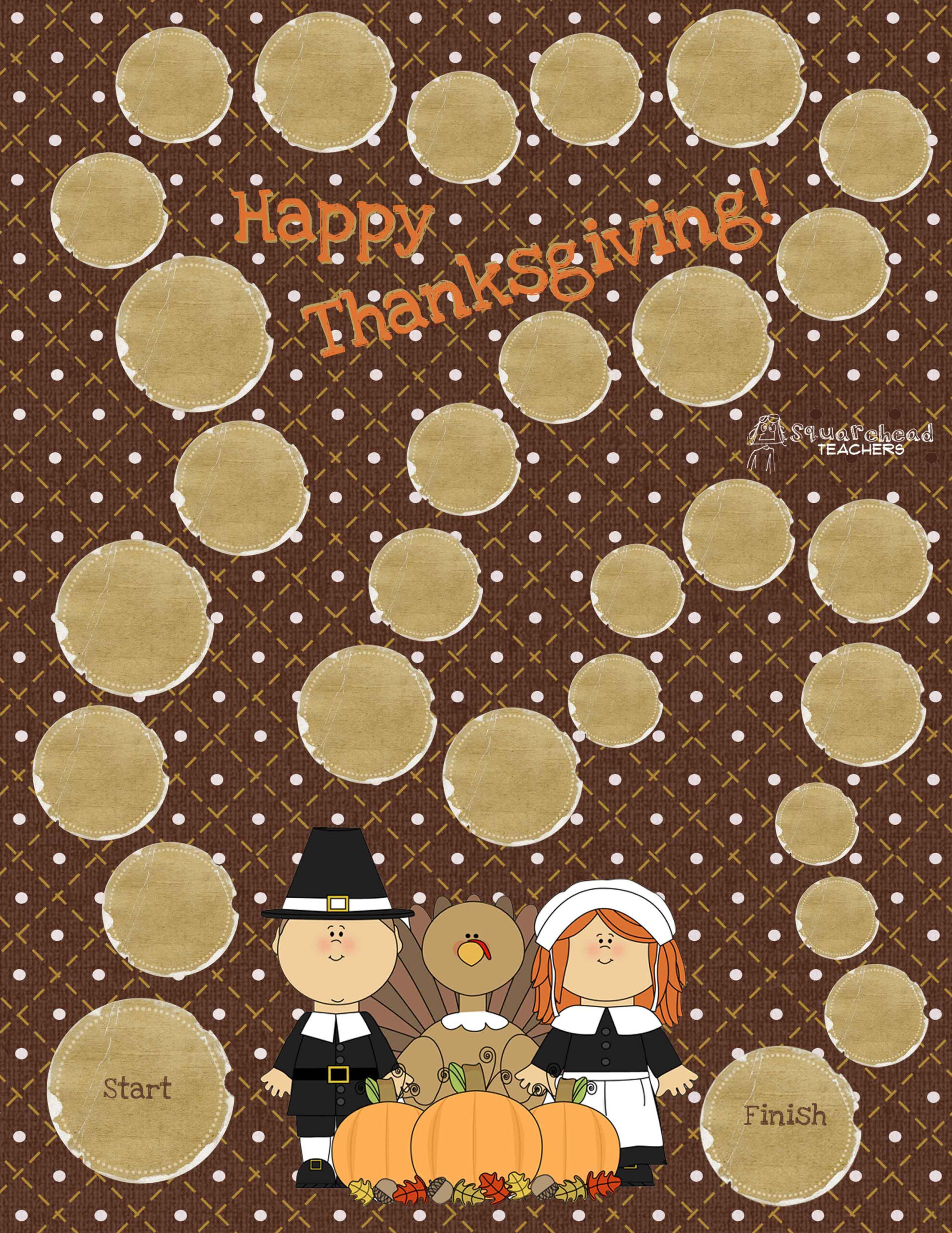 Thanksgiving Game Board | Squarehead Teachers within Thanksgiving Game Board Printable