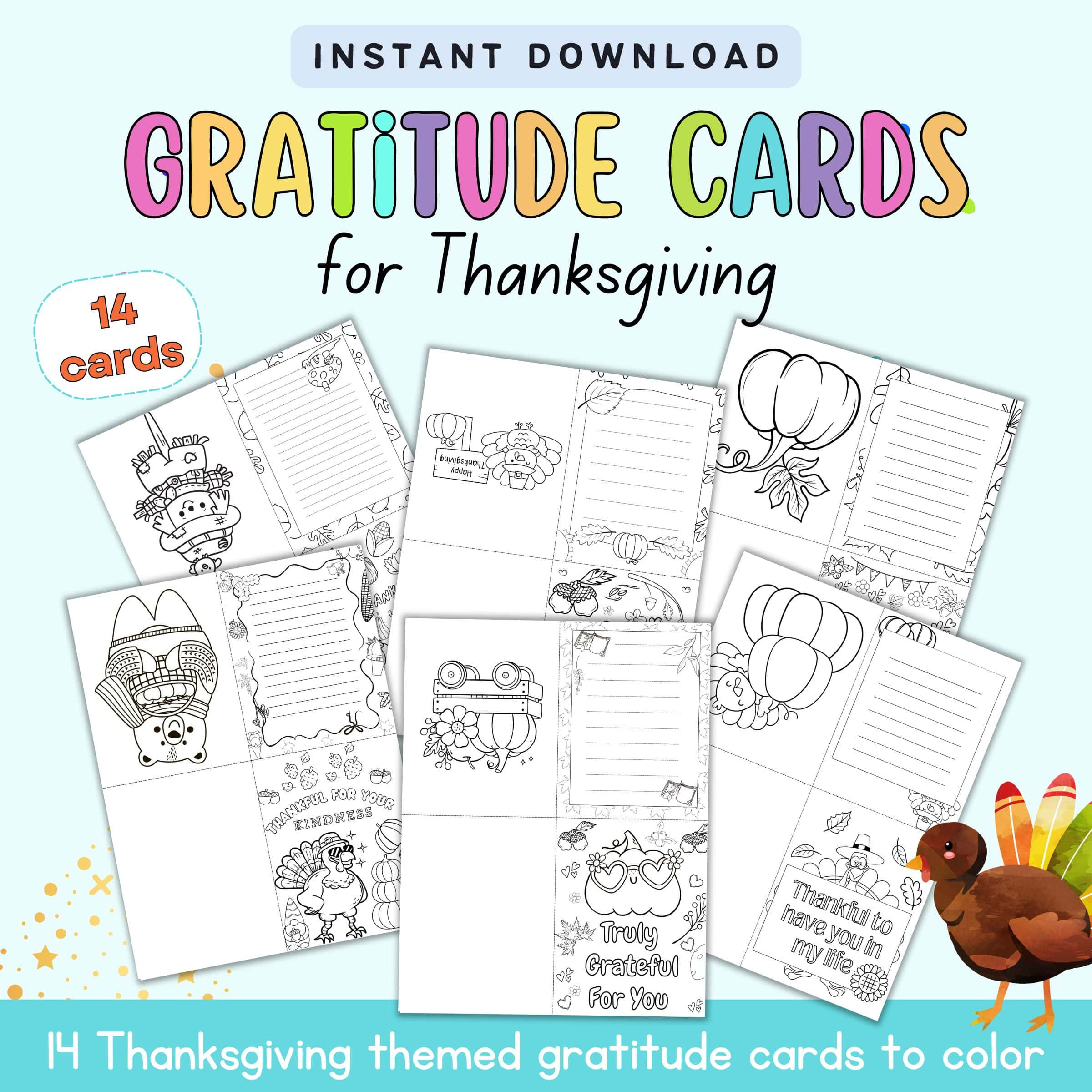 Thanksgiving Gratitude Cards Free Printables - The Artisan Life throughout Thanksgiving Cards Printable Free