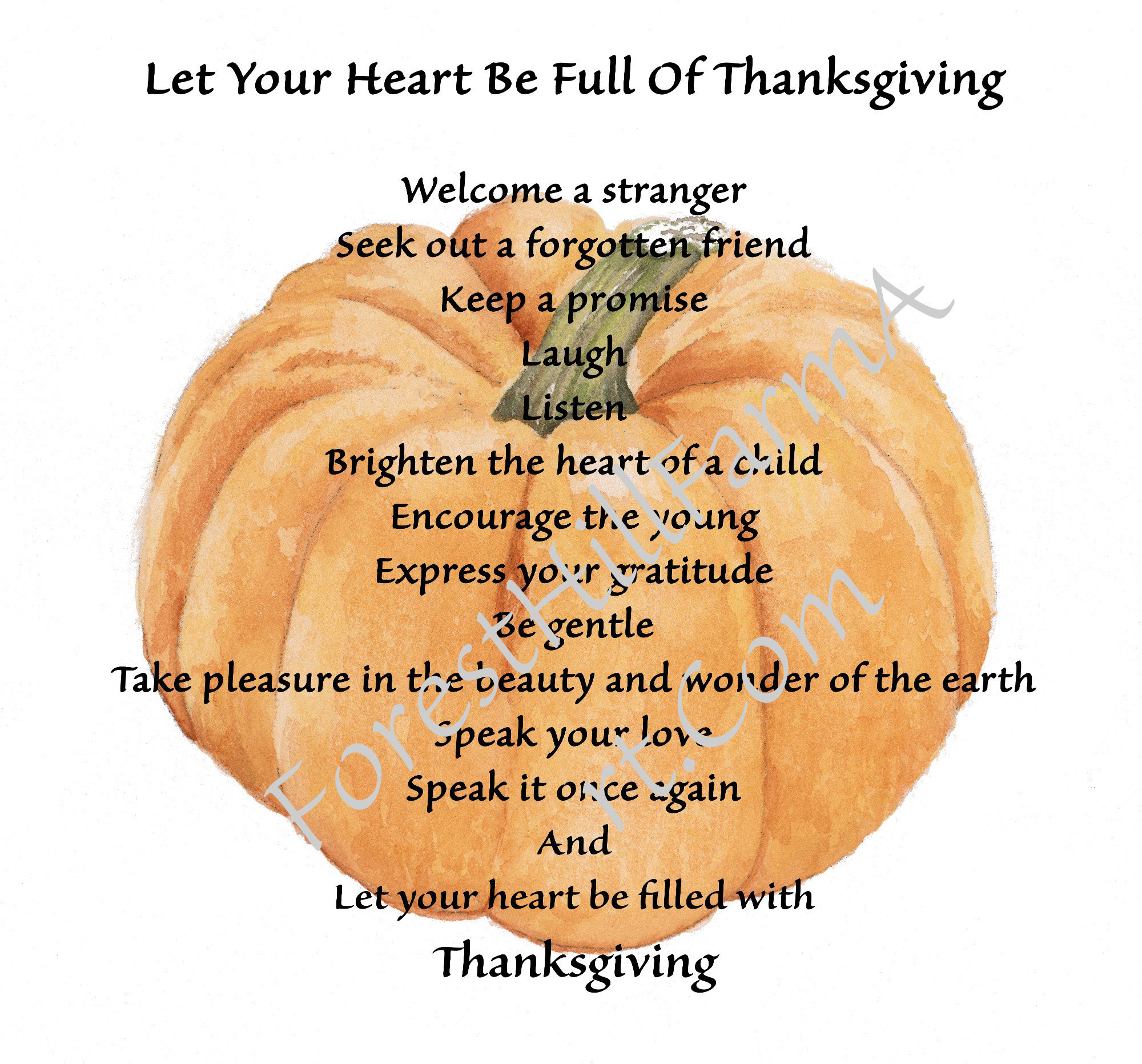 Thanksgiving Greeting/Thanksgiving Poem Print Ready - Etsy with regard to Thanksgiving Greeting Poems