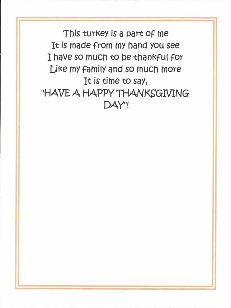 Thanksgiving Handprint Poem Printablepdf | Pdf with regard to Thanksgiving Handprint Poem Free Printable