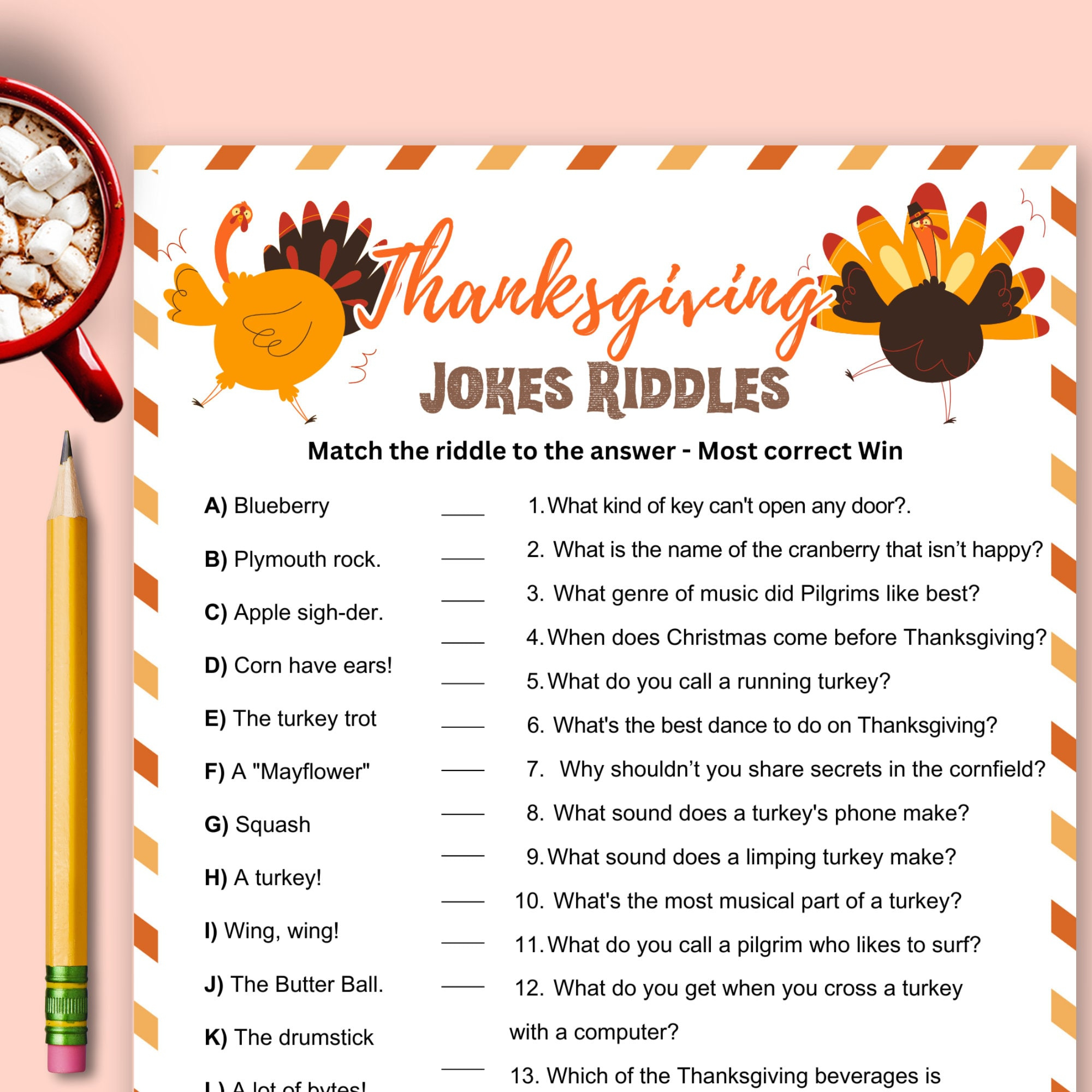 Thanksgiving Jokes Riddles Game, Printable Thanksgiving Riddles pertaining to Printable Thanksgiving Jokes And Riddles