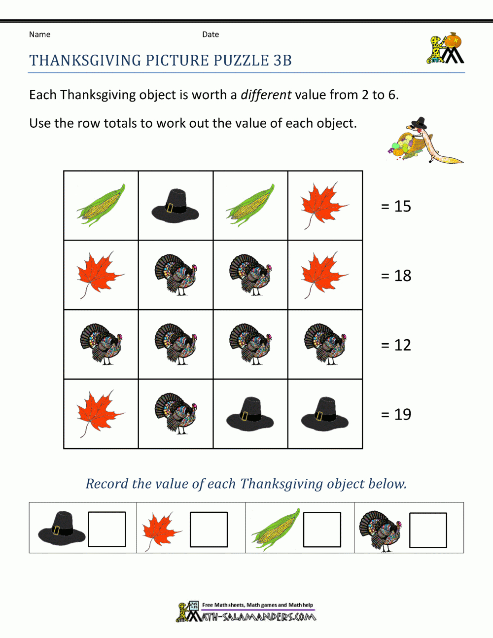 Thanksgiving Math Worksheets 3Rd Grade for Thanksgiving Worksheets 3Rd Grade