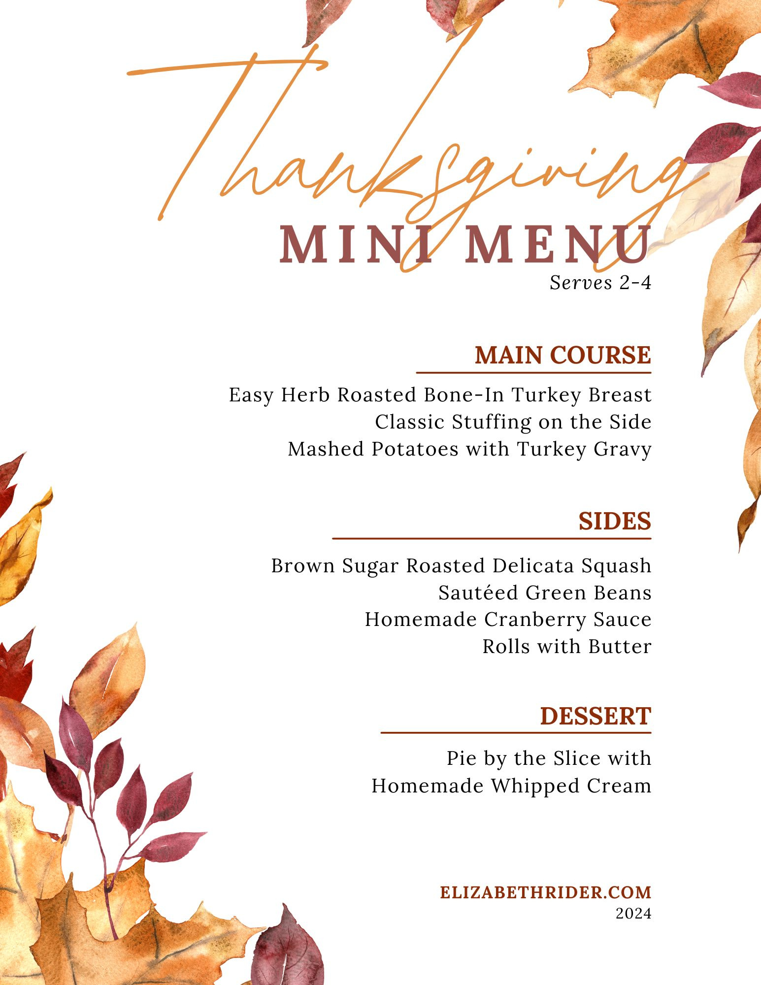 Thanksgiving Menu Ideas | Elizabeth Rider with Thanksgiving Menu Template Cranberries