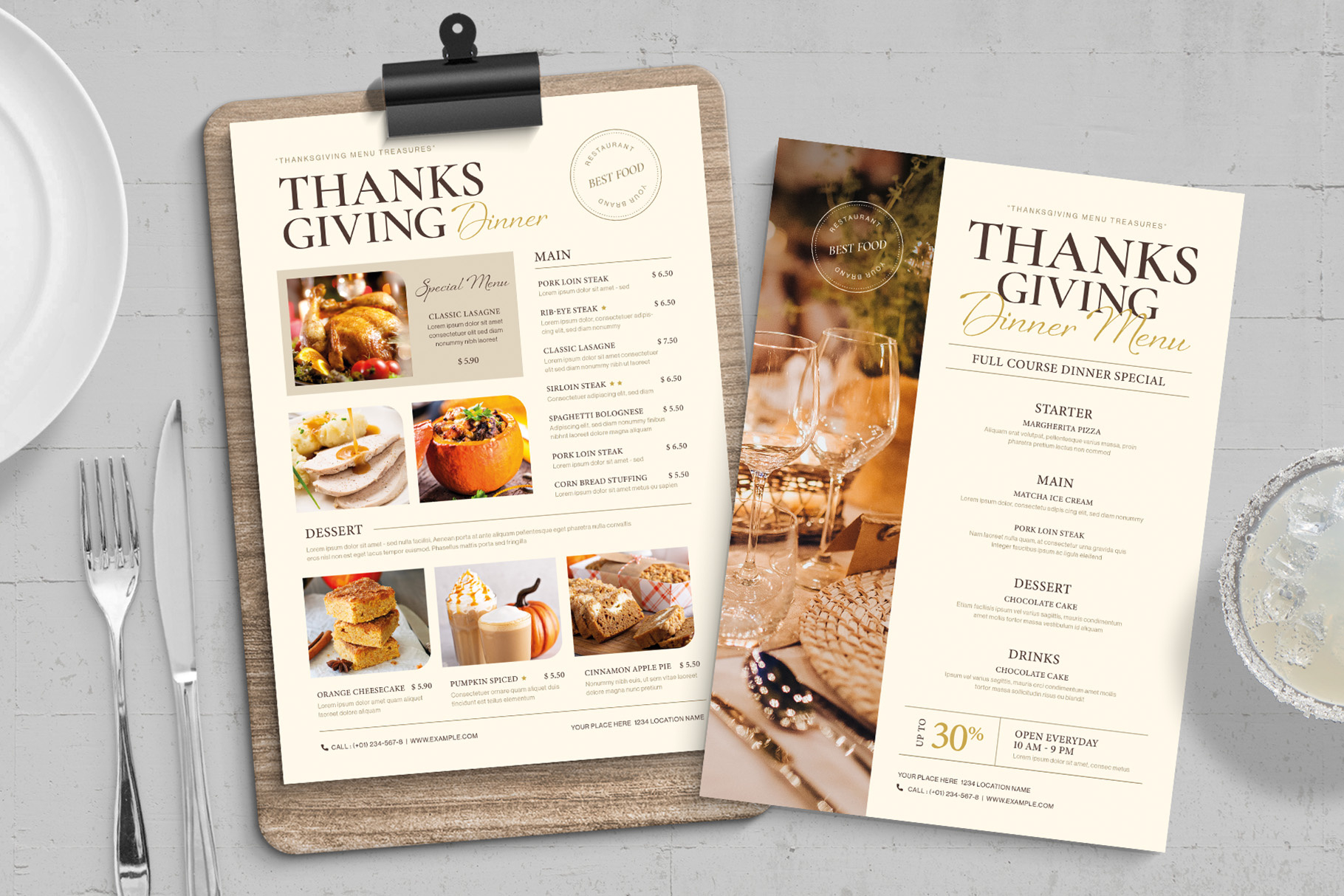 Thanksgiving Menu Template - Brandpacks inside Thanksgiving Catering Menu Flyer Template