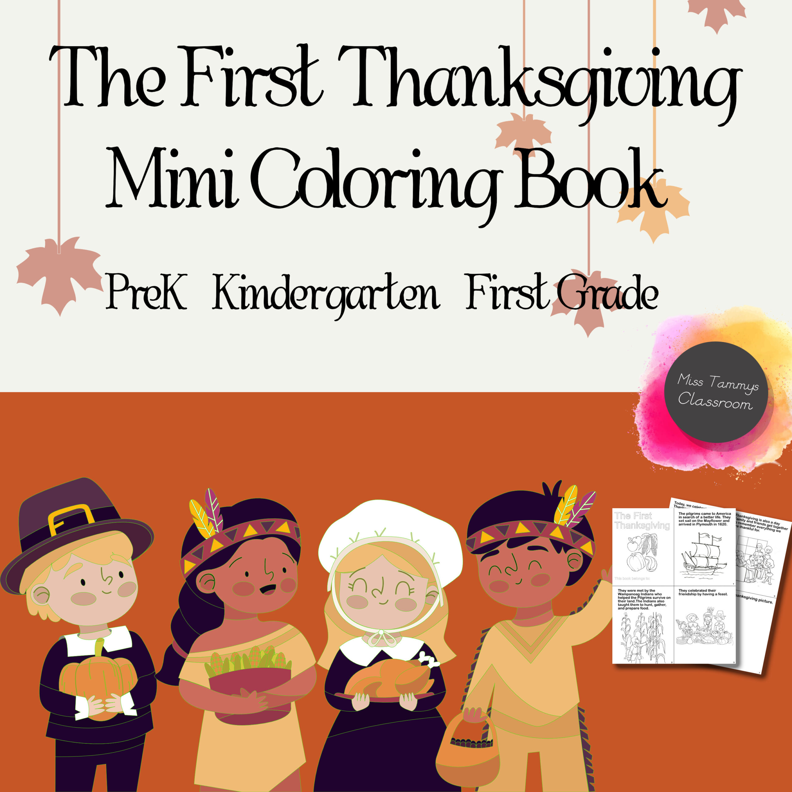 Thanksgiving Mini Book - The First Thanksgiving | Madeteachers regarding Thanksgiving Mini Book Printable