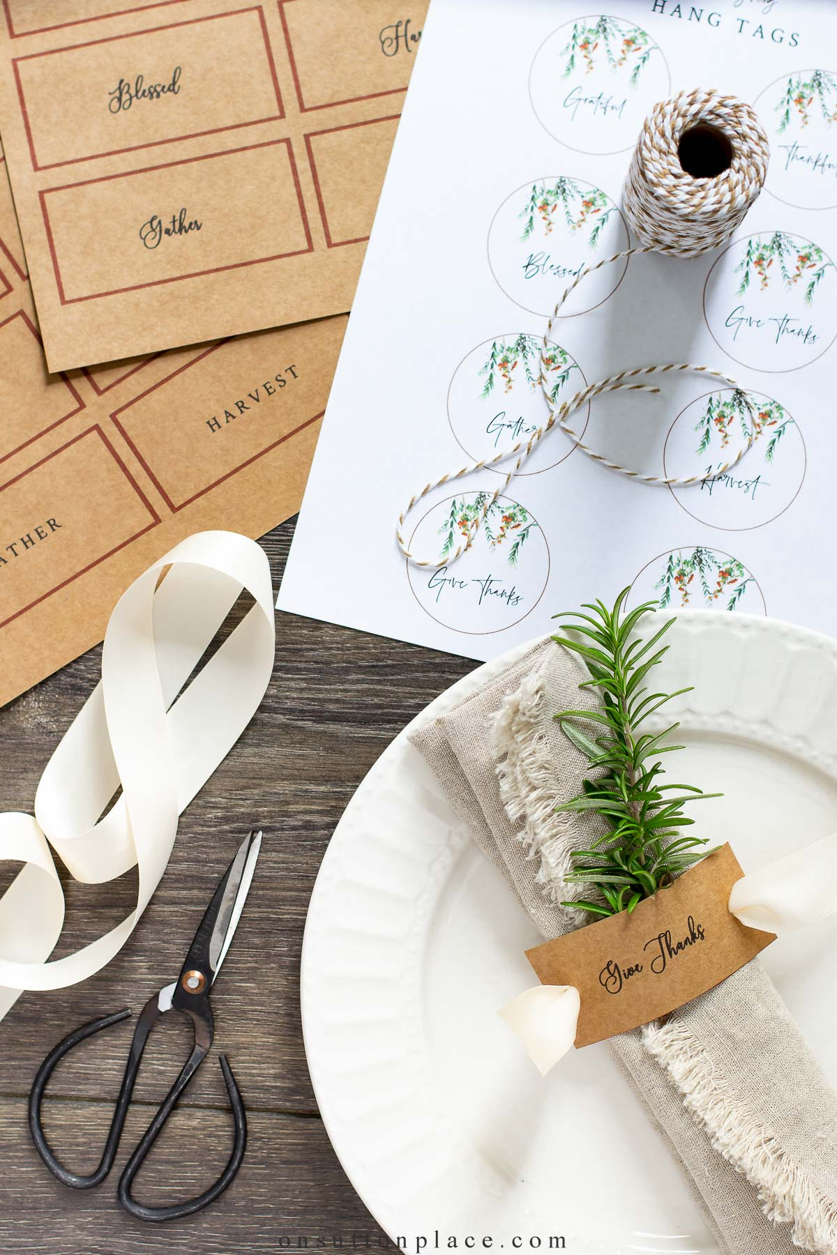 Thanksgiving Napkin Rings | Free Printable - On Sutton Place in Thanksgiving Napkin Holders Printable