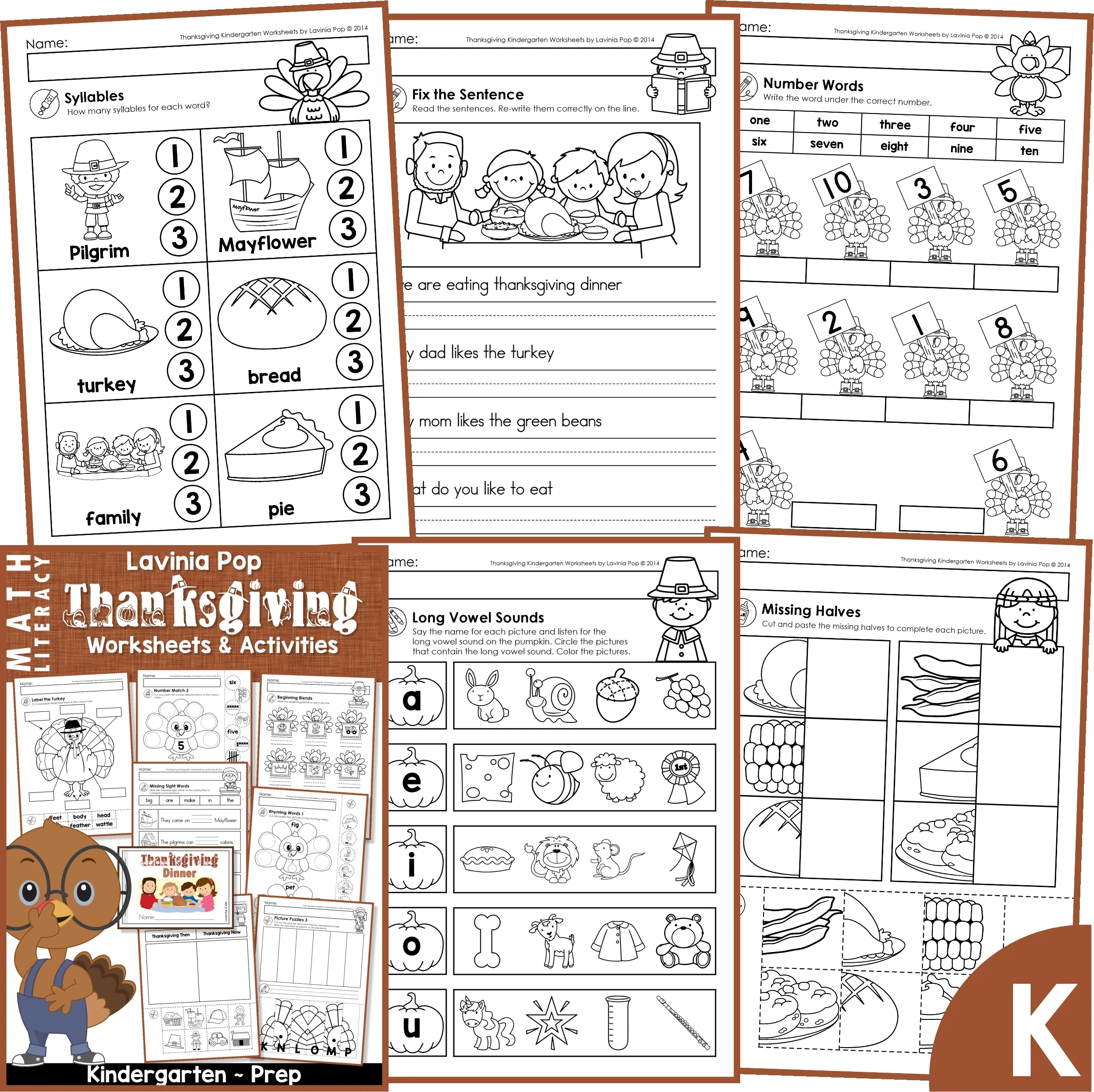 Thanksgiving No Prep Math &Amp; Literacy Worksheets For within Super Teacher Worksheets Thanksgiving Essay