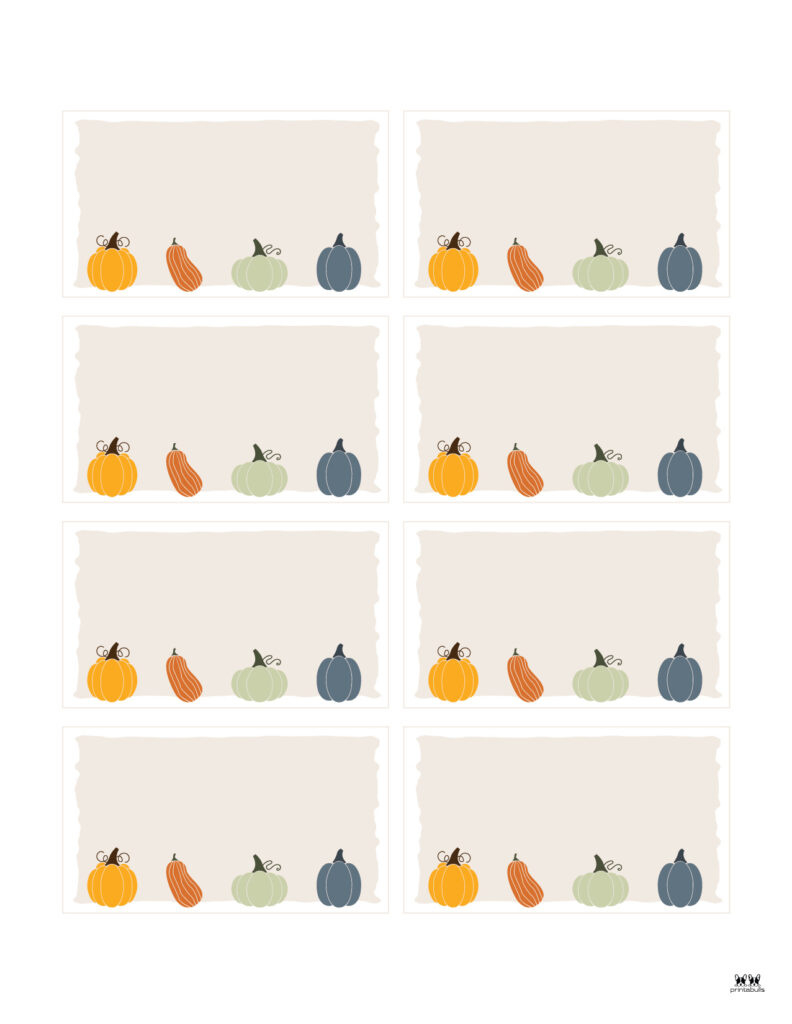 Thanksgiving Place Cards - 15 Free Printable Sets | Printabulls for Thanksgiving Dinner Place Cards Printable