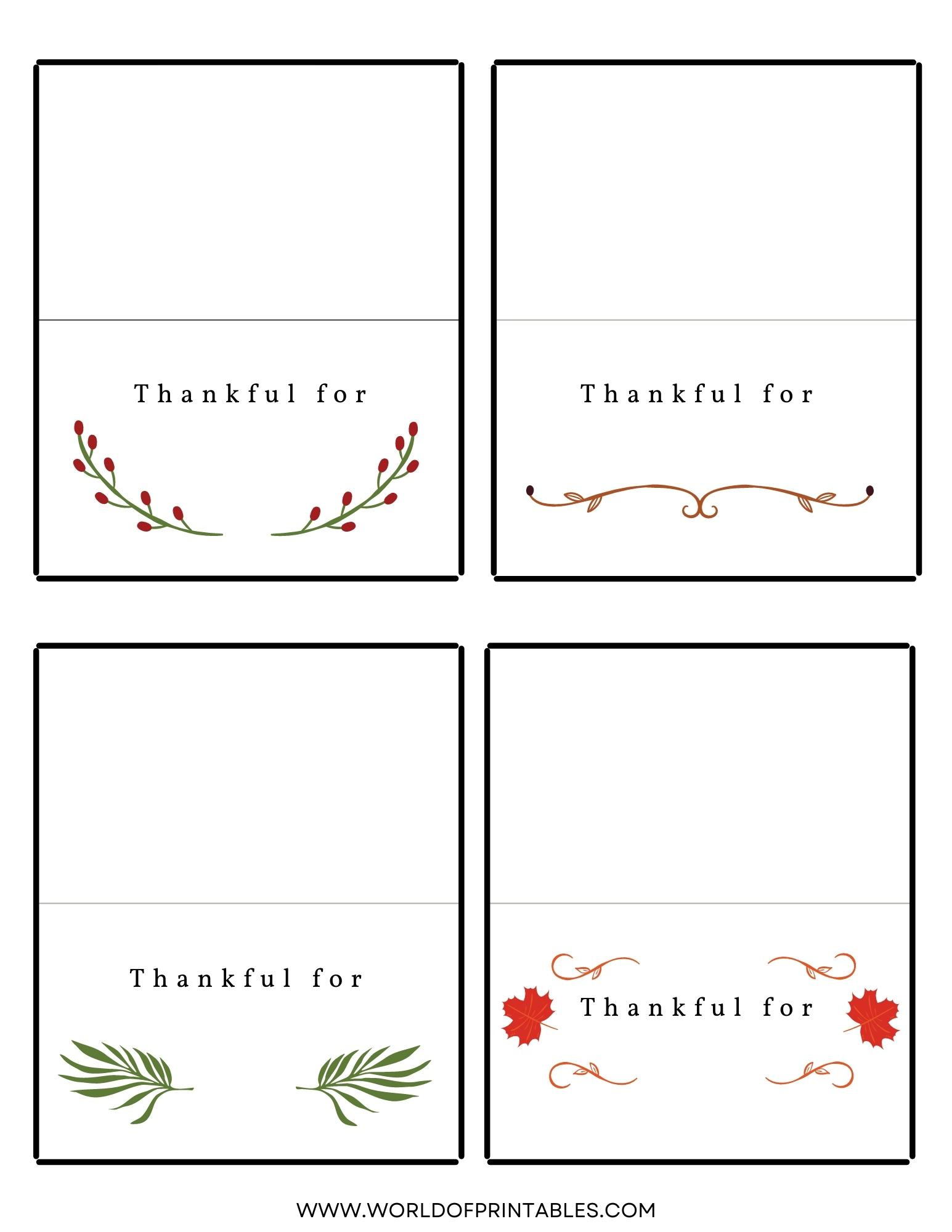 Thanksgiving Place Cards | Free Printables - Just Customize &amp;amp; Print! with regard to Printable Place Cards Thanksgiving
