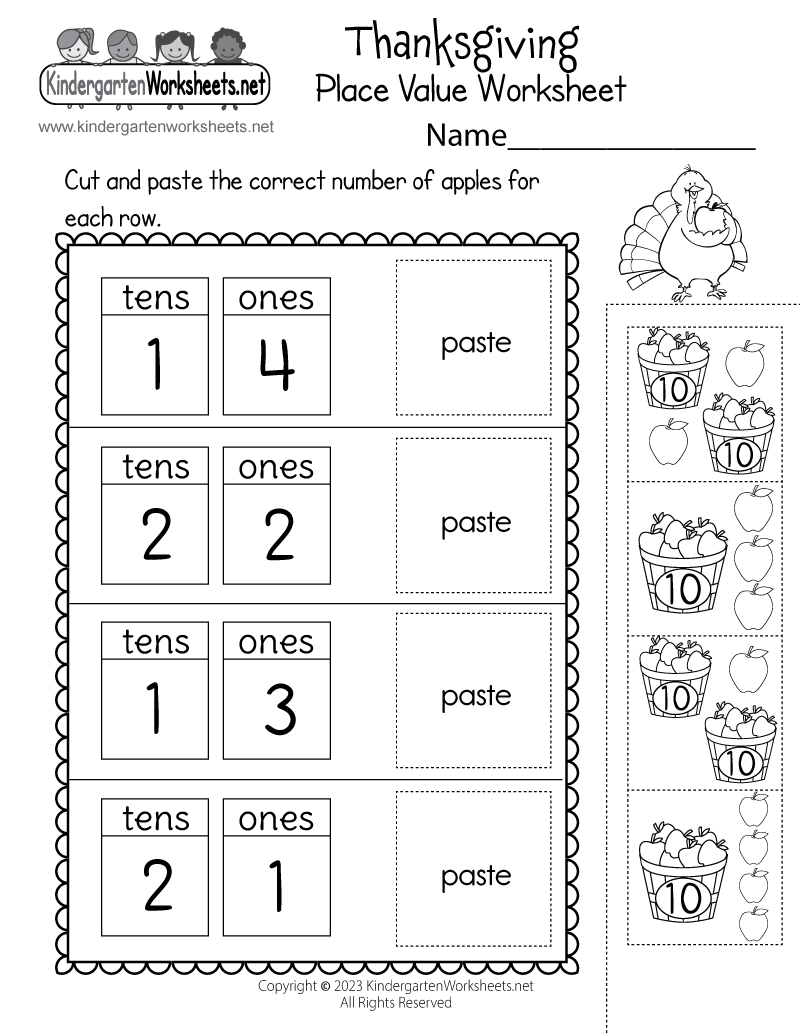 Thanksgiving Place Value Worksheet - Free Printable, Digital, & Pdf with Thanksgiving Free Math Worksheets
