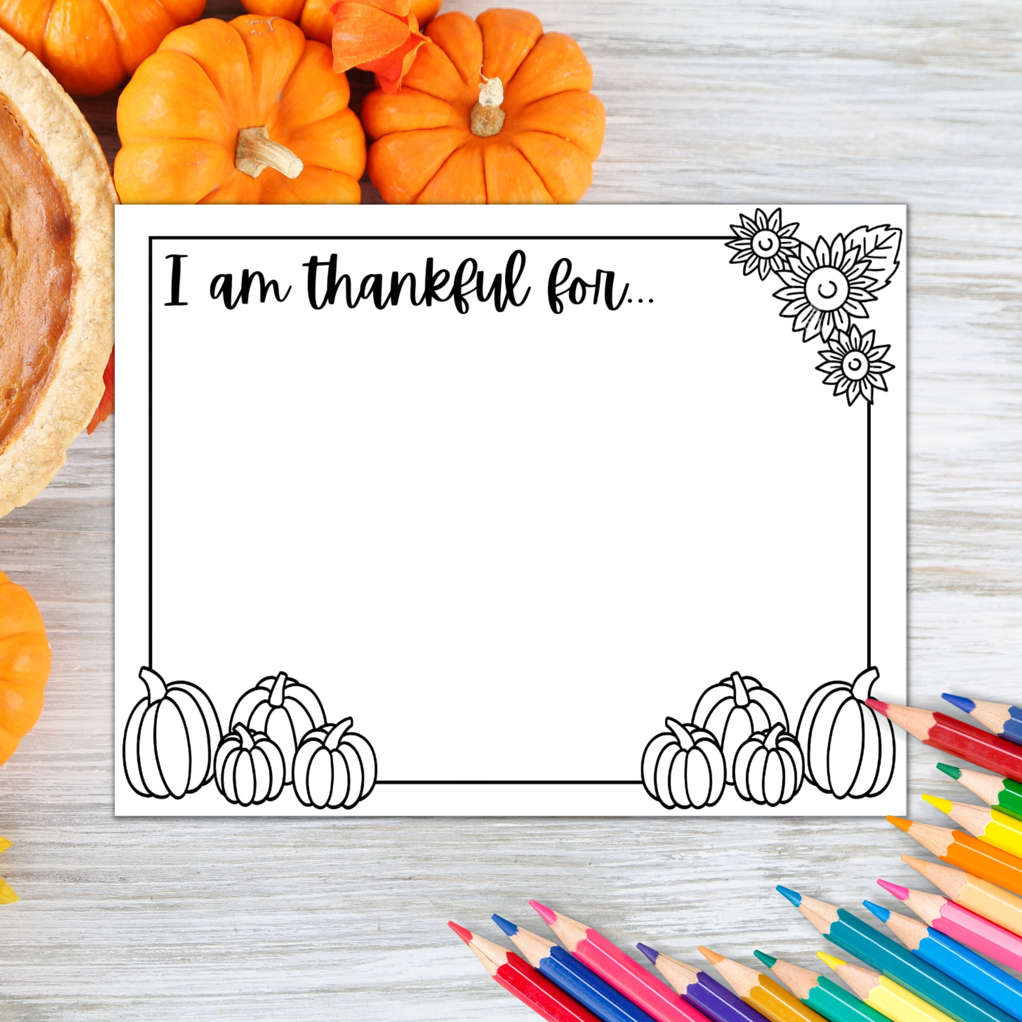 Thanksgiving Placemat: Gratitude Coloring Page (Pdf Printable inside I am Thankful For Printable Placemat