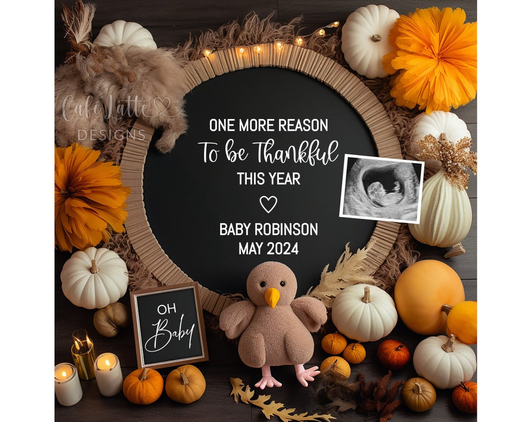 Thanksgiving Pregnancy Announcement Digital, Pregnancy intended for Thanksgiving Pregnancy Announcement Poem