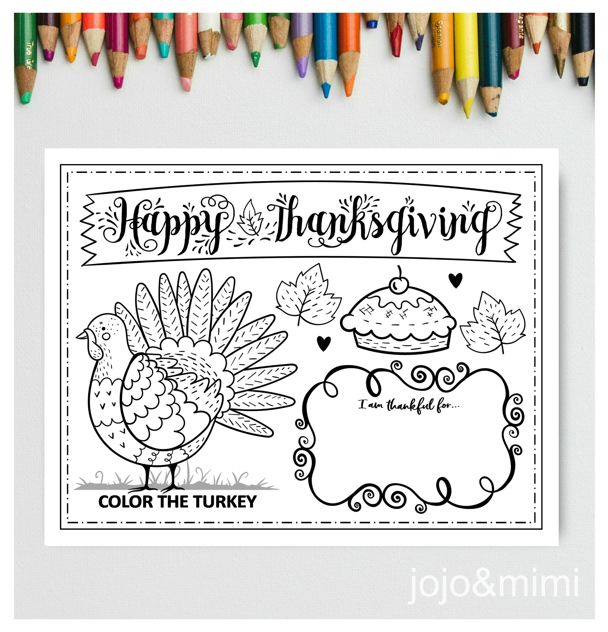 Thanksgiving Printable Placemat Activity Fall Coloring Page for Thanksgiving Placemat Coloring Page Printable