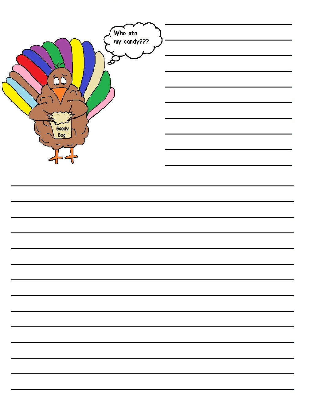 Thanksgiving Printable Writing Paper within Thanksgiving Lined Paper Printable