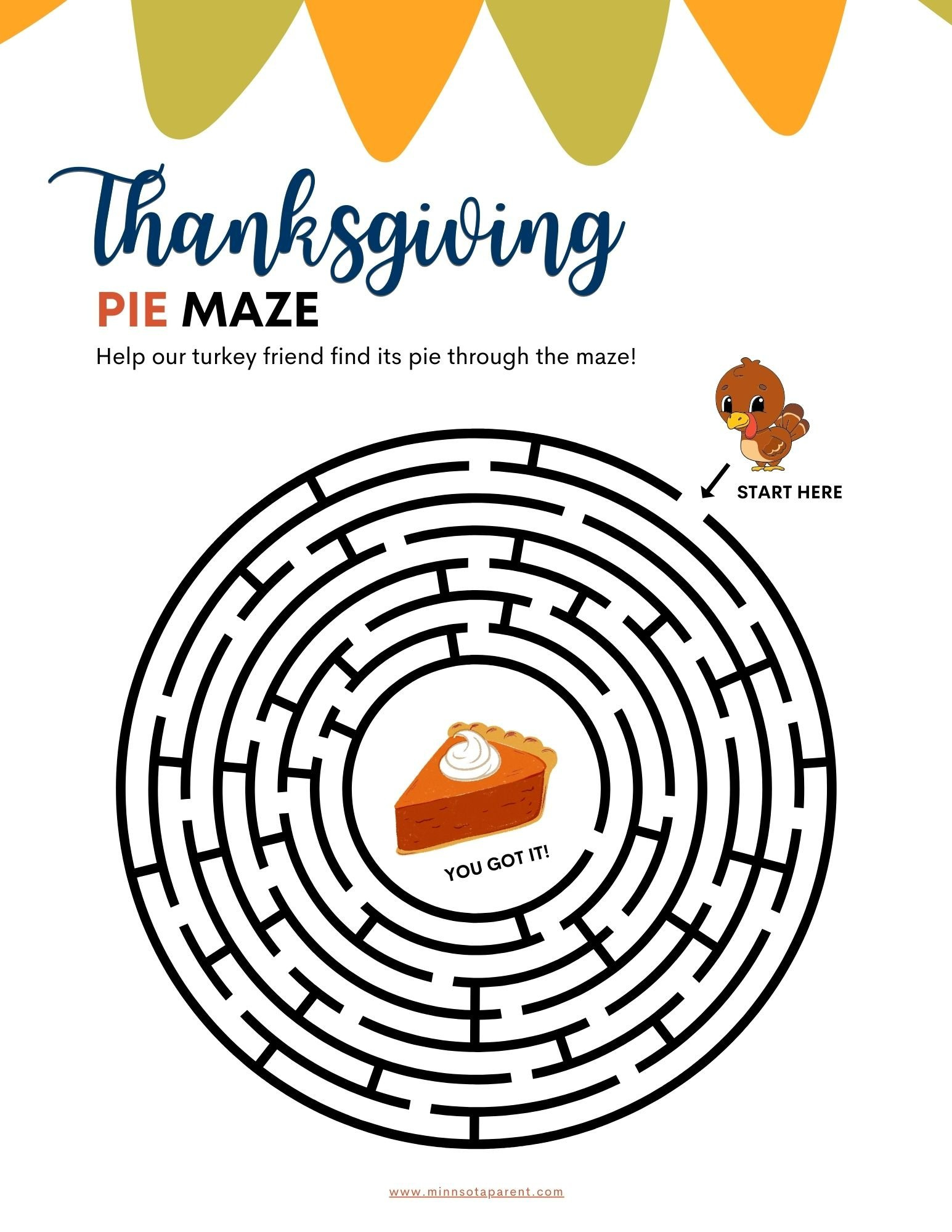 Thanksgiving Printables And Activity Pages For Kids - Minnesota Parent regarding Thanksgiving Day Printables Free