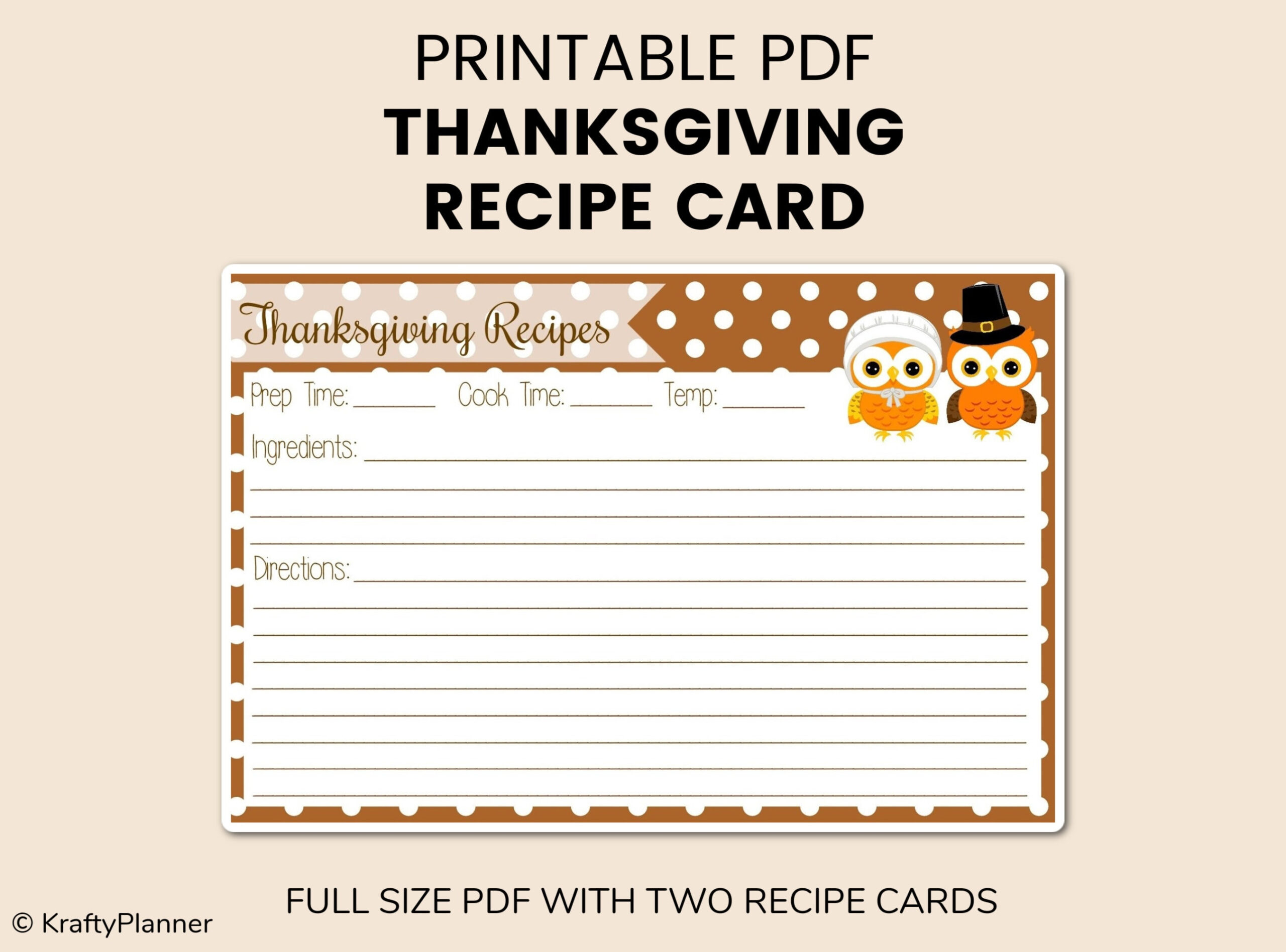Thanksgiving Recipe Card Printable For All Of Your Holiday Menu inside Thanksgiving Recipe Cards Printable