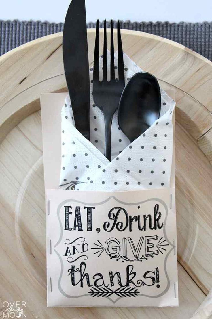 Thanksgiving Silverware Holders in Thanksgiving Silverware Holders Printable