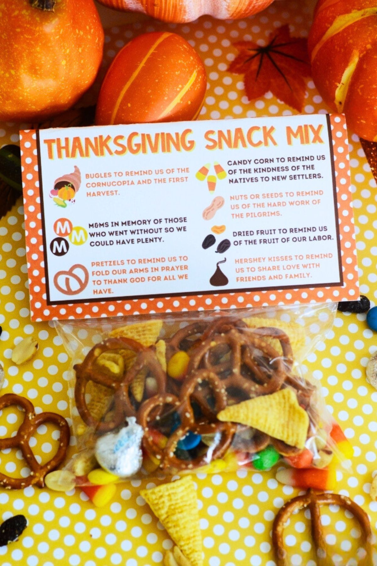 Thanksgiving Snack Mix (Free Printable Tags!) regarding Thanksgiving Blessing Mix Printable Tags
