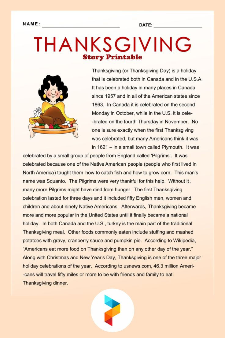 Thanksgiving Story - 13 Free Pdf Printables | Printablee pertaining to The Thanksgiving Story Printable