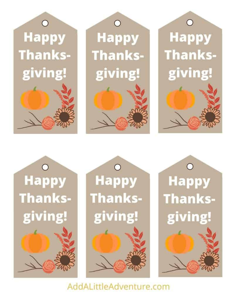Thanksgiving Tags - Free Printables - Add A Little Adventure throughout Thanksgiving Mailing Labels Free Printable