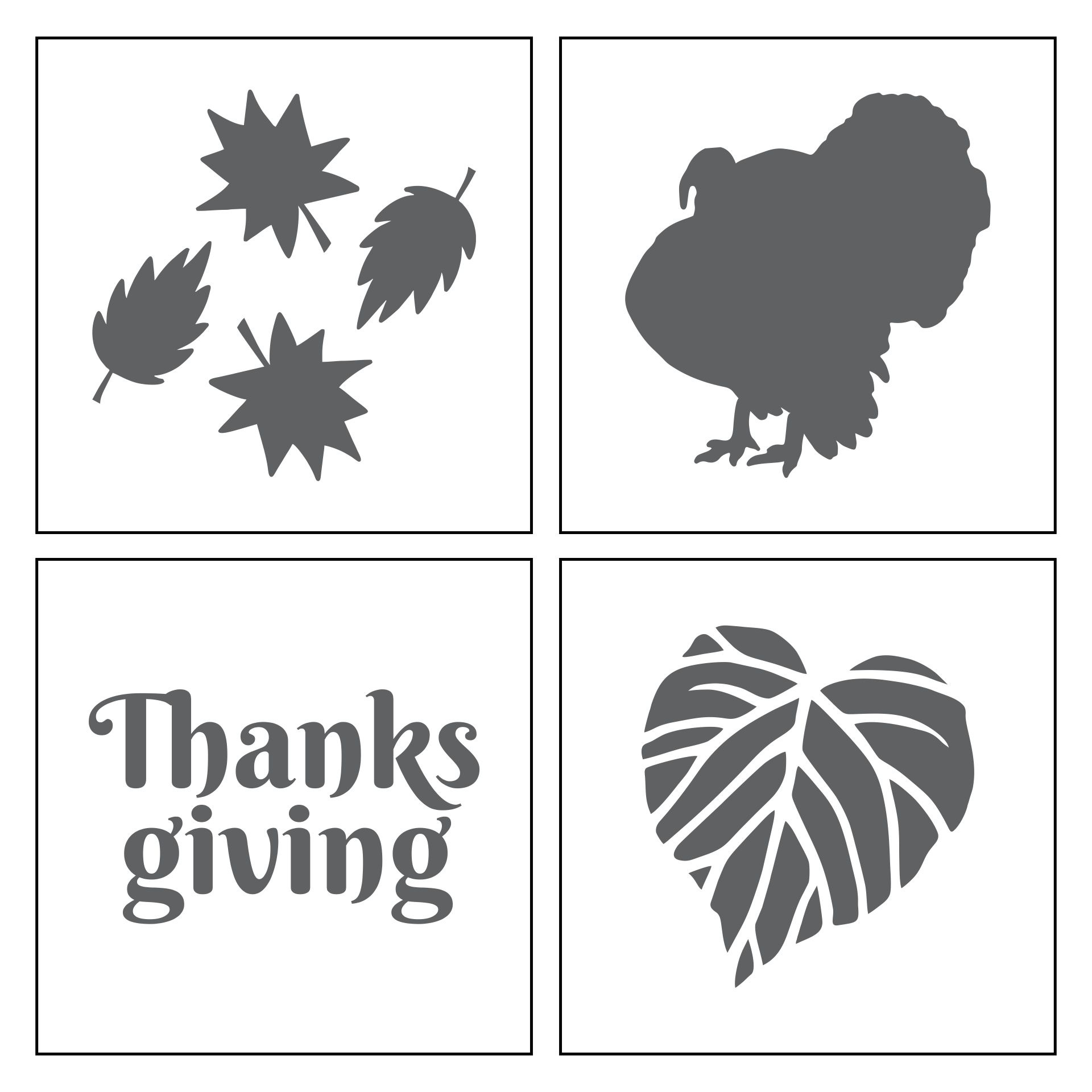 Thanksgiving Templates - 10 Free Pdf Printables | Printablee throughout Thanksgiving Stencils Free Printable