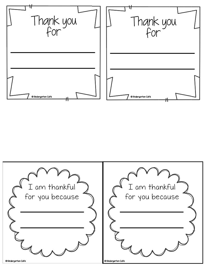 Thanksgiving Thank You Cards | Printable Gratitude Cards for Thank You Cards For Thanksgiving Printables