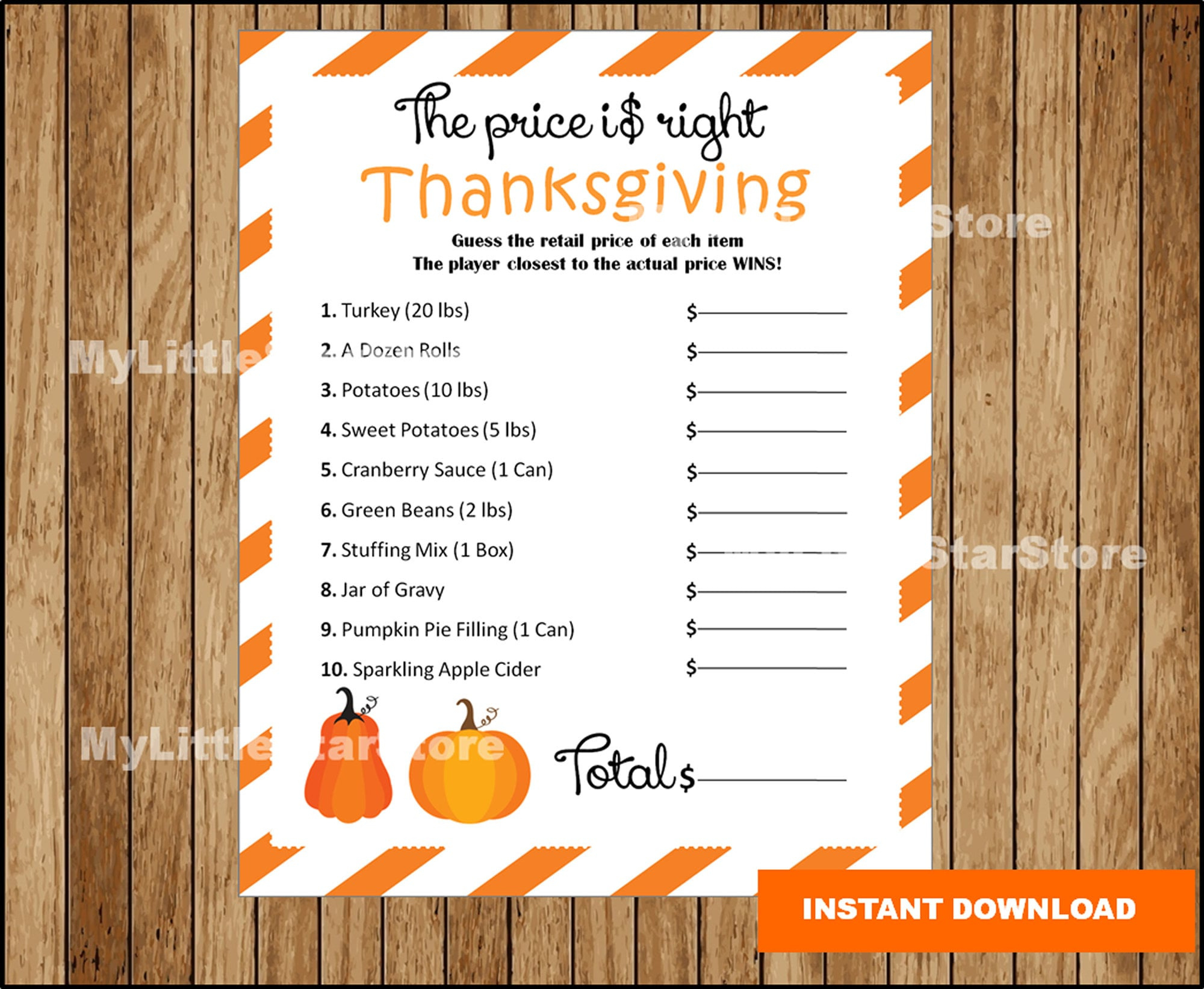 Thanksgiving The Price Is Right , Printable The Price Is Right with Thanksgiving Price Is Right Printable