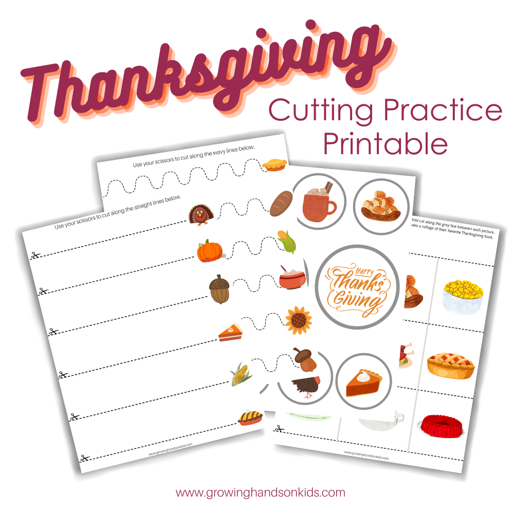 Thanksgiving Themed Cutting Practice Pages For Scissor Skills pertaining to Thanksgiving Cutting Practice Preschool Free Printable