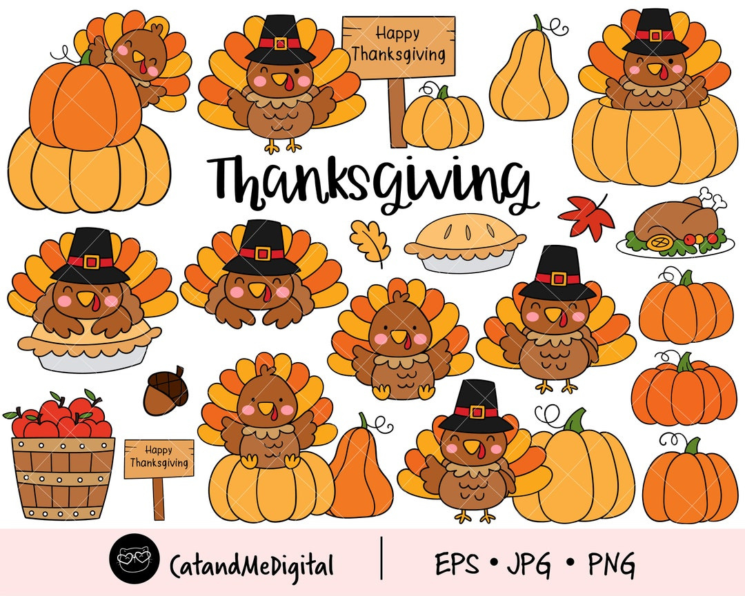 Thanksgiving Turkey Clipart Autumn Clipart Fall Clipart Turkey within Printable Thanksgiving Clip Art