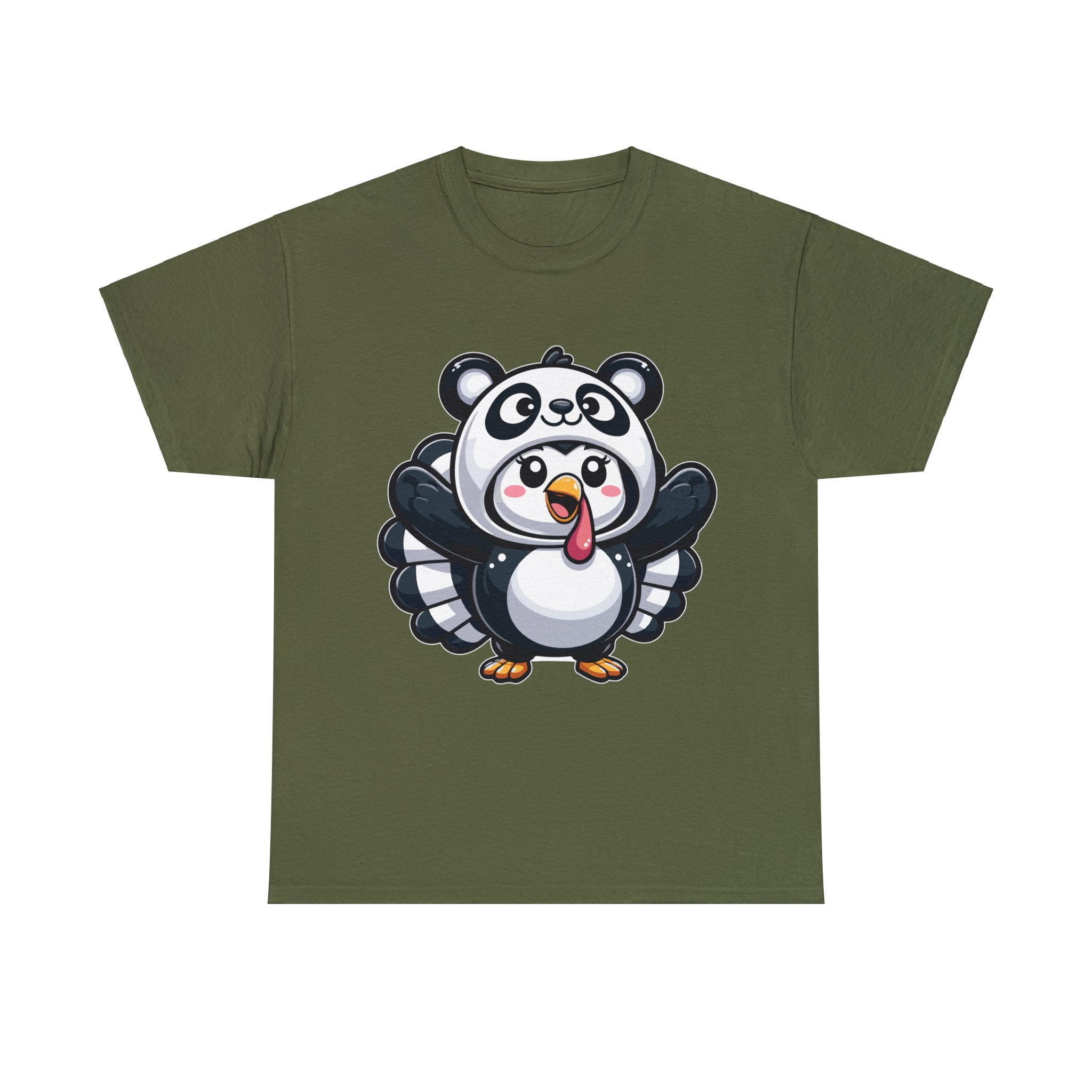 Thanksgiving Turkey Disguised As Cute Panda Unisex Graphic Tee in Turkey In Disguise Panda