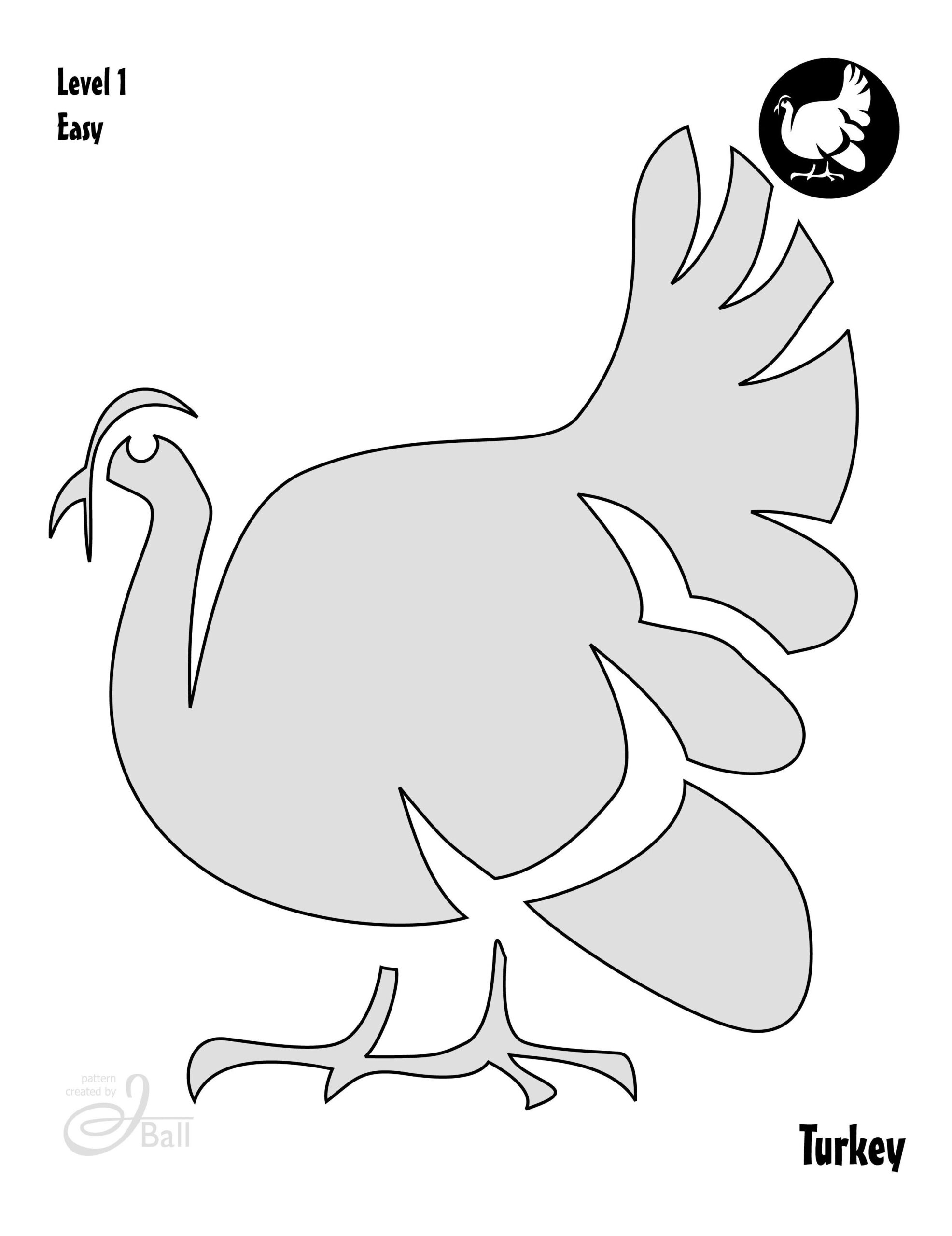 Thanksgiving Turkey (Free Pumpkin Stencil - Pumpkin Pattern with Printable Thanksgiving Pumpkin Carving Patterns