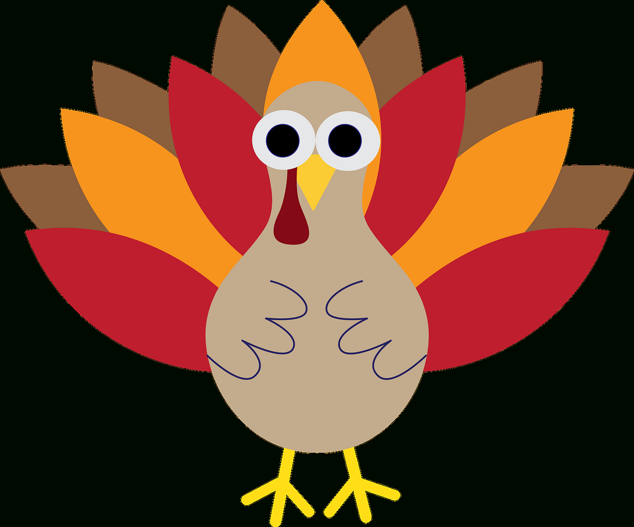 Thanksgiving Turkey - Free Vector Clipart Images On Creazilla inside Printable Turkey Clip Art