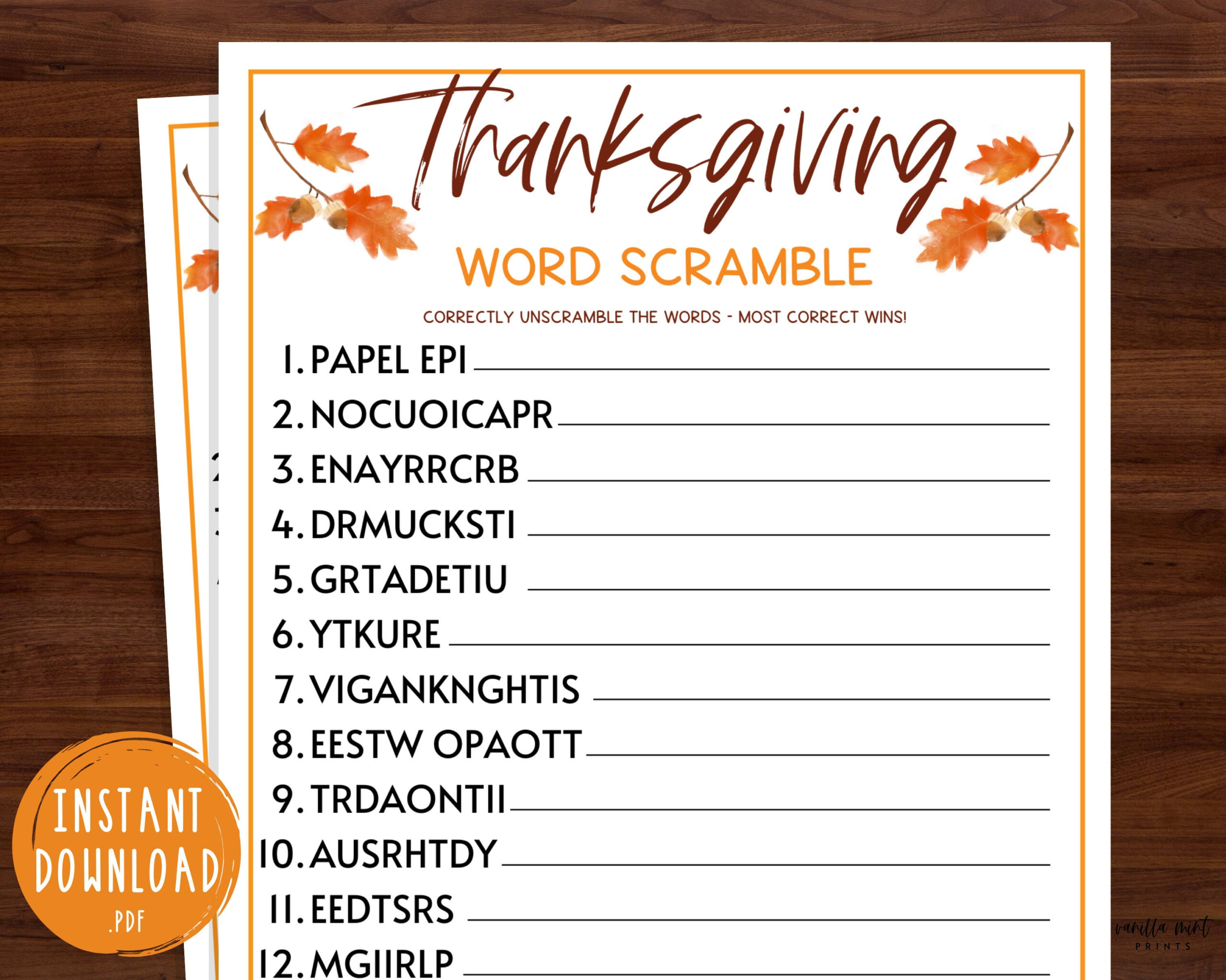 Thanksgiving Word Scramble Game | Thanksgiving Printable Games within Thanksgiving Printable Word Scramble