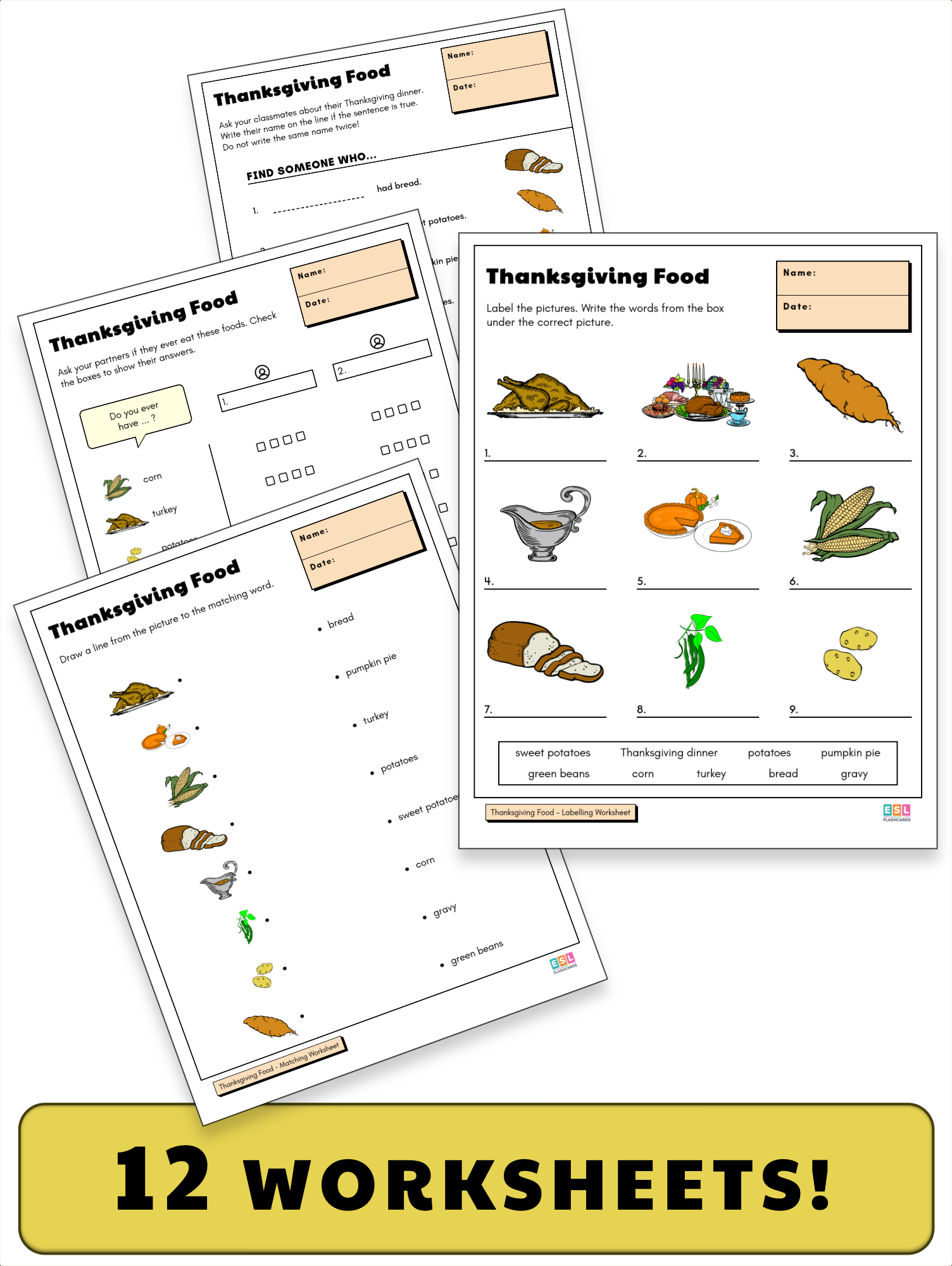 Thanksgiving Worksheets – Esl Flashcards for Thanksgiving Day Worksheets Esl