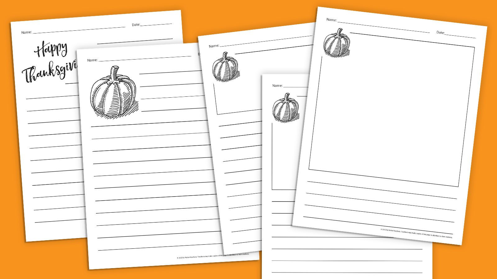 Thanksgiving Writing Paper Plus 15 Gratitude Writing Prompts with Printable Thanksgiving Writing Activities