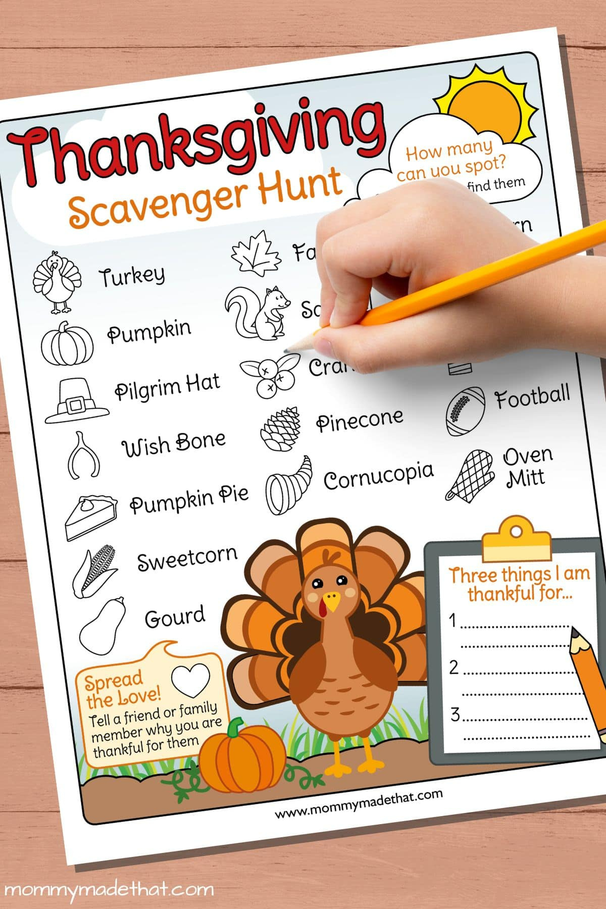 The Best Thanksgiving Scavenger Hunt (Free Printable!) intended for Thanksgiving Scavenger Hunt Printable